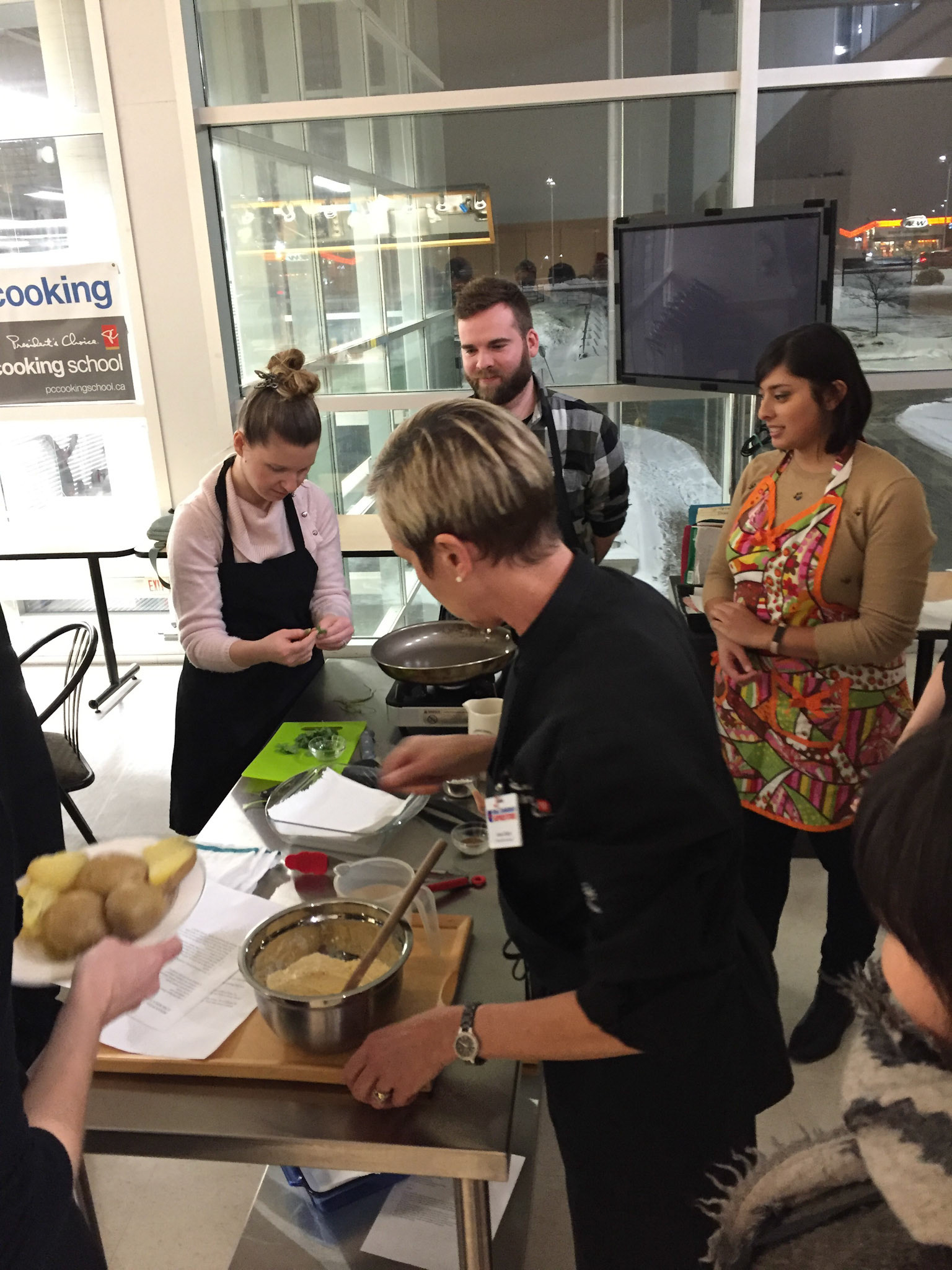 All of my guests got to participate in some hands-on cooking