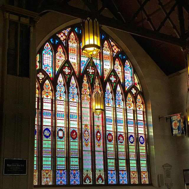 This is what sunshine is made for - to light up our lives (and stained-glass windows!). Beautiful!