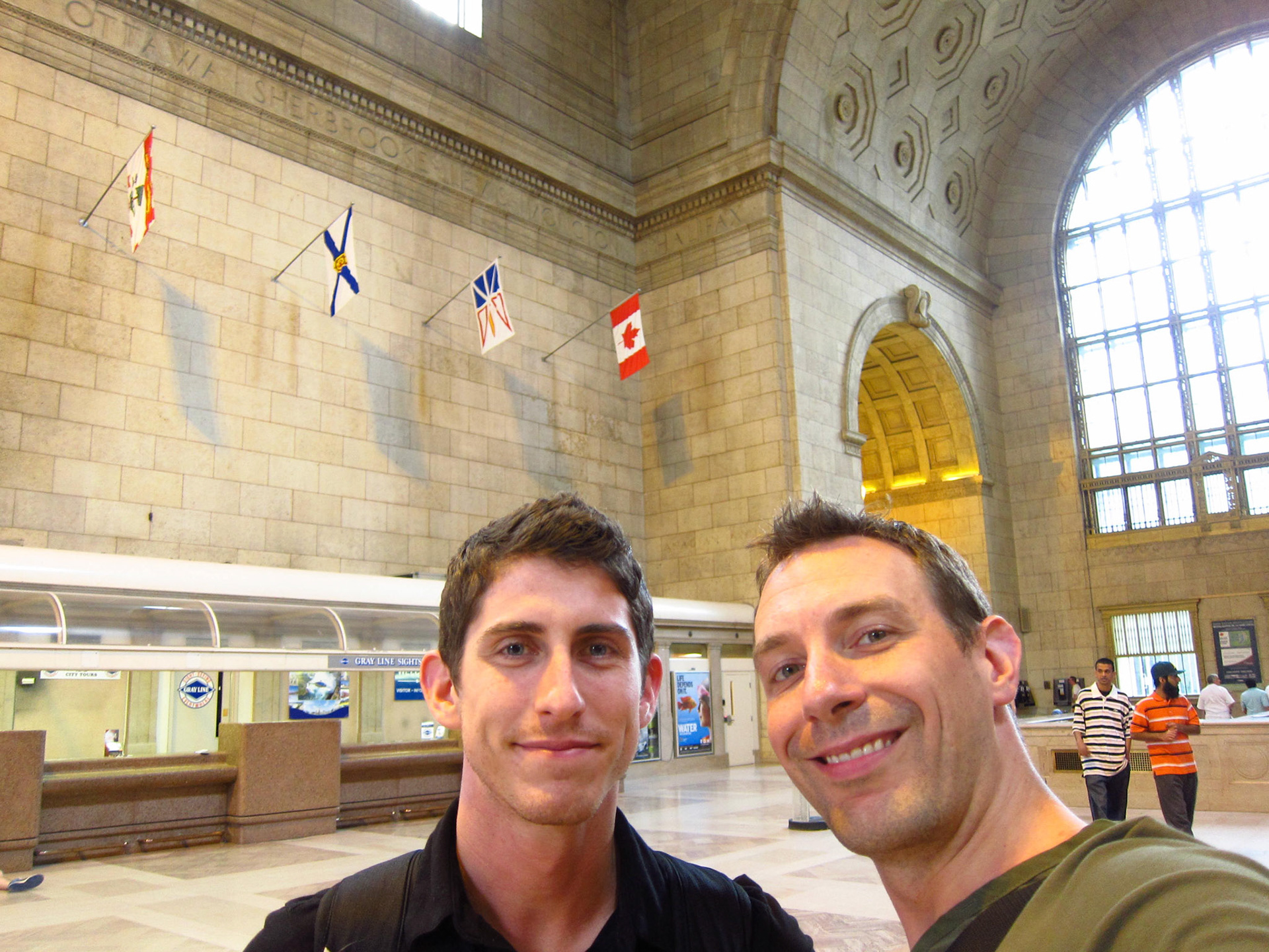Chris and I arrive at  Union Station to finish the weekend in Toronto