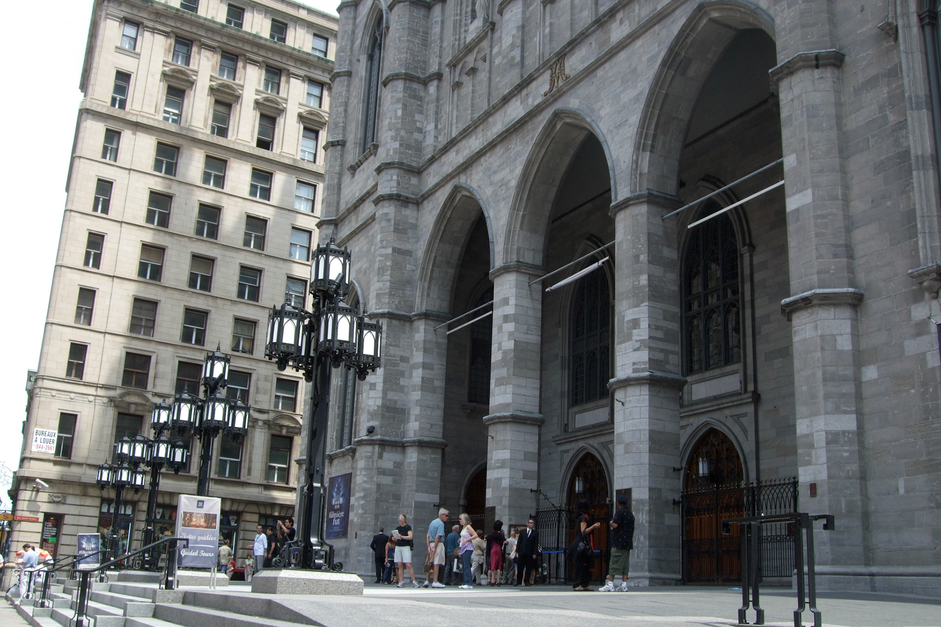 Columns and arches of Notre-Dame Basilica