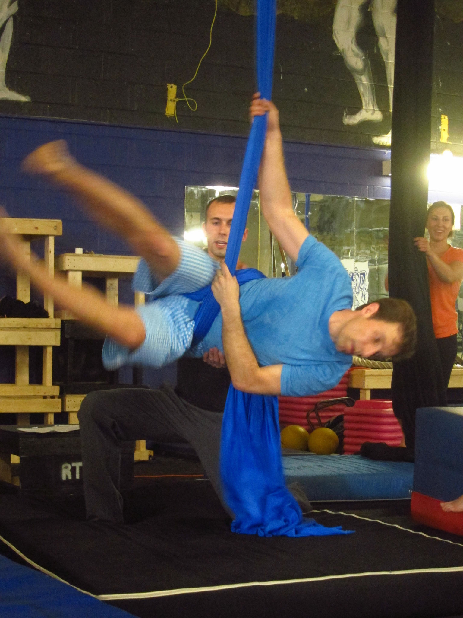 Lee helps get me in position for a trick