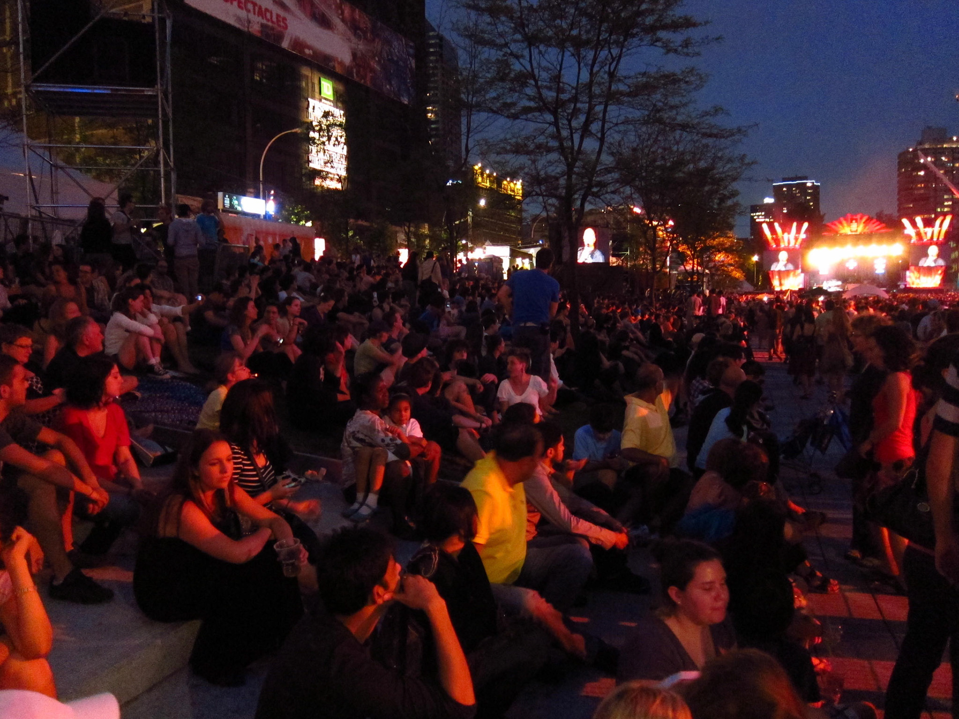 Sitting out in the summer warmth listening to the Jazz Festival