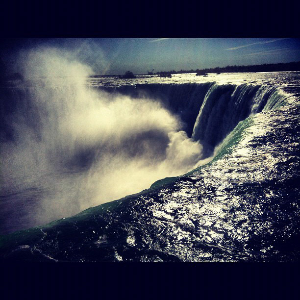 Whee! At the brink of Niagara Falls