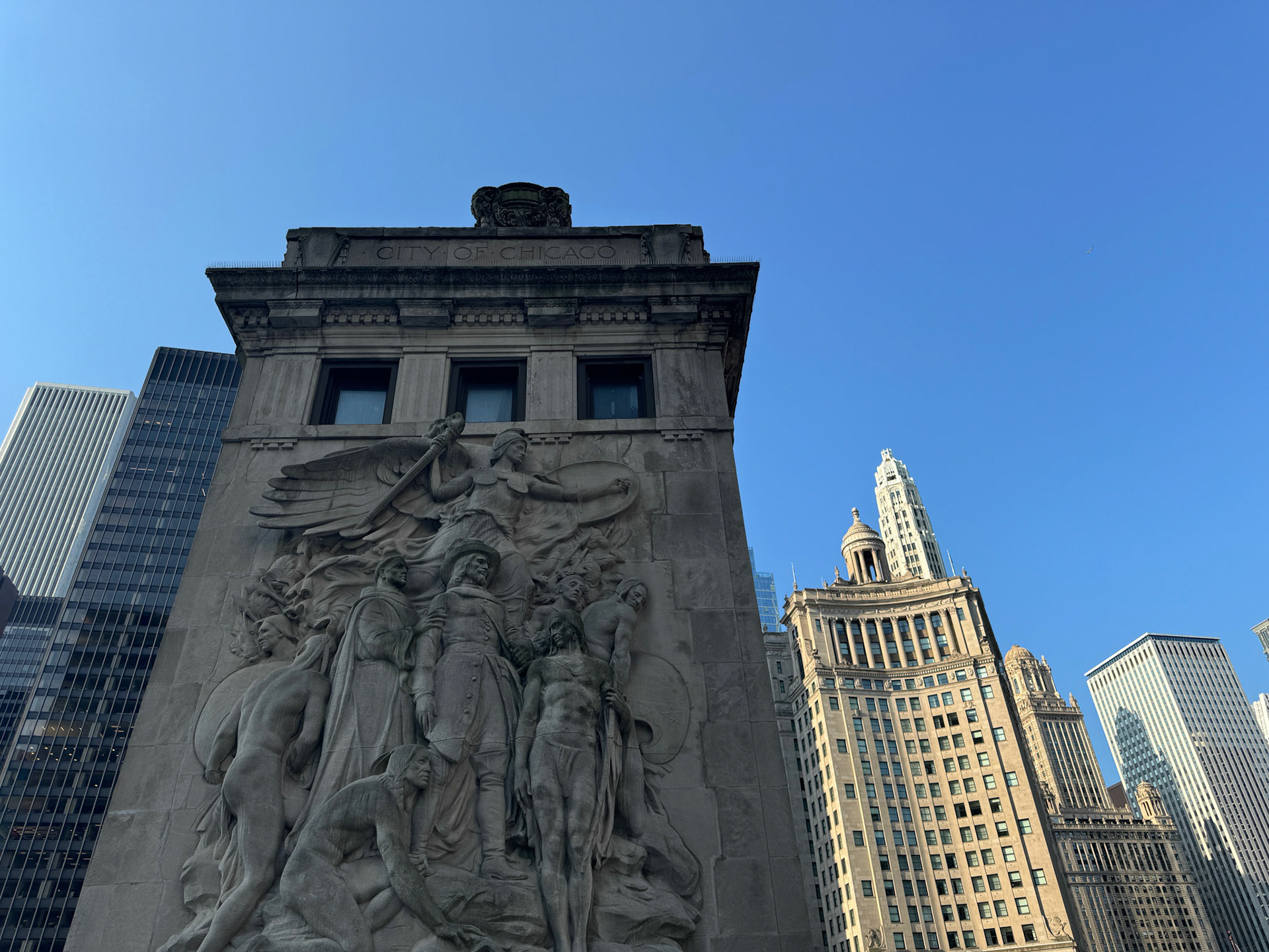 The beautiful control building for the Michican Avenue lift bridge over the Chicago River