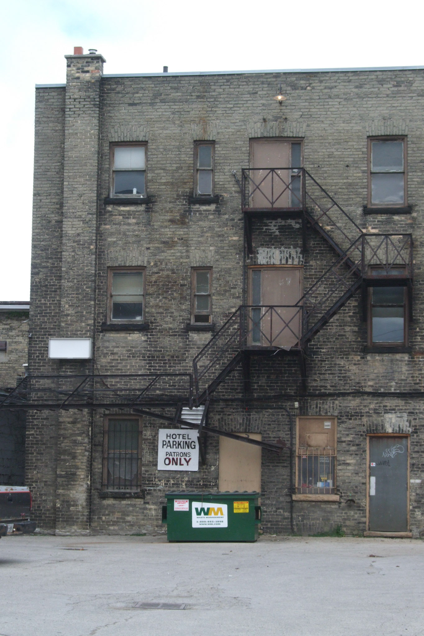 Back lot of an Old East Building. Amazing brickword of the old buildings