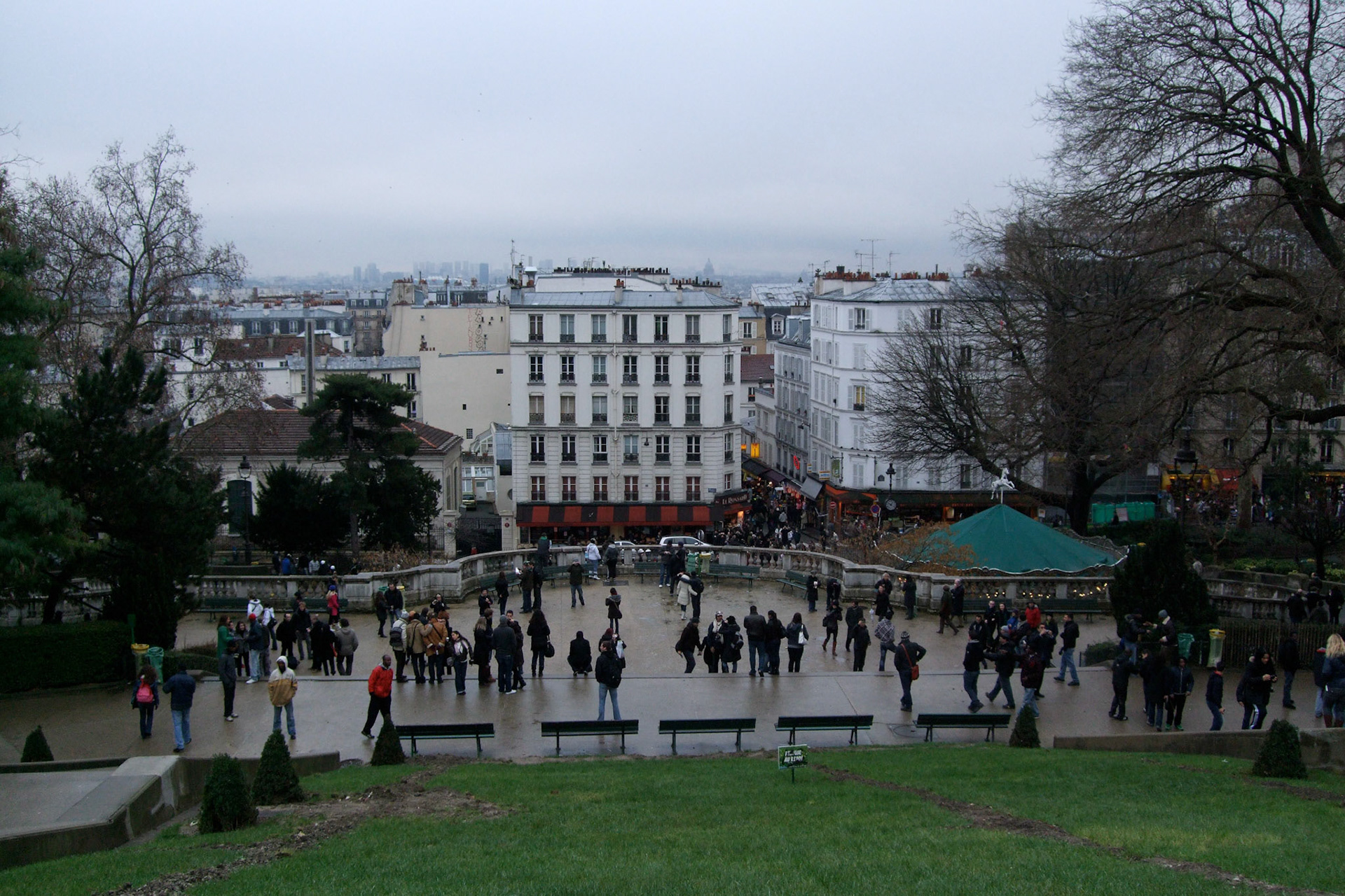 As you climb the steps to Sacre Coeur, the view of Paris gets better and better
