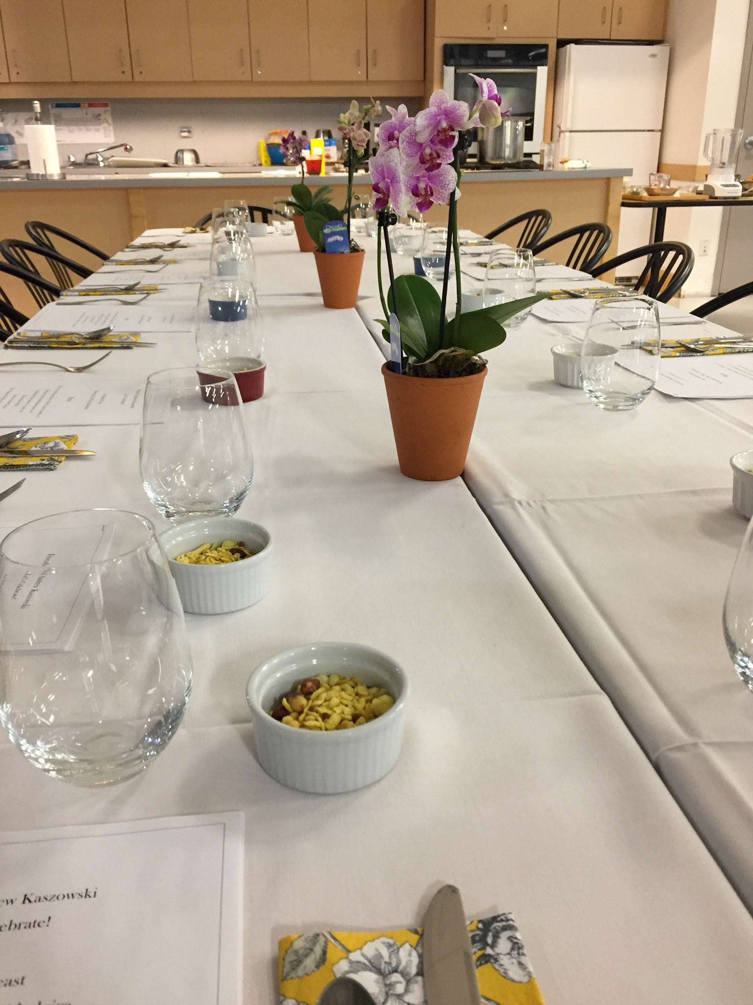 Beautiful place setting set up by Jenny