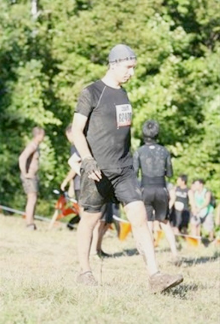 Near the start of Tough Mudder - those shoes used to be white!