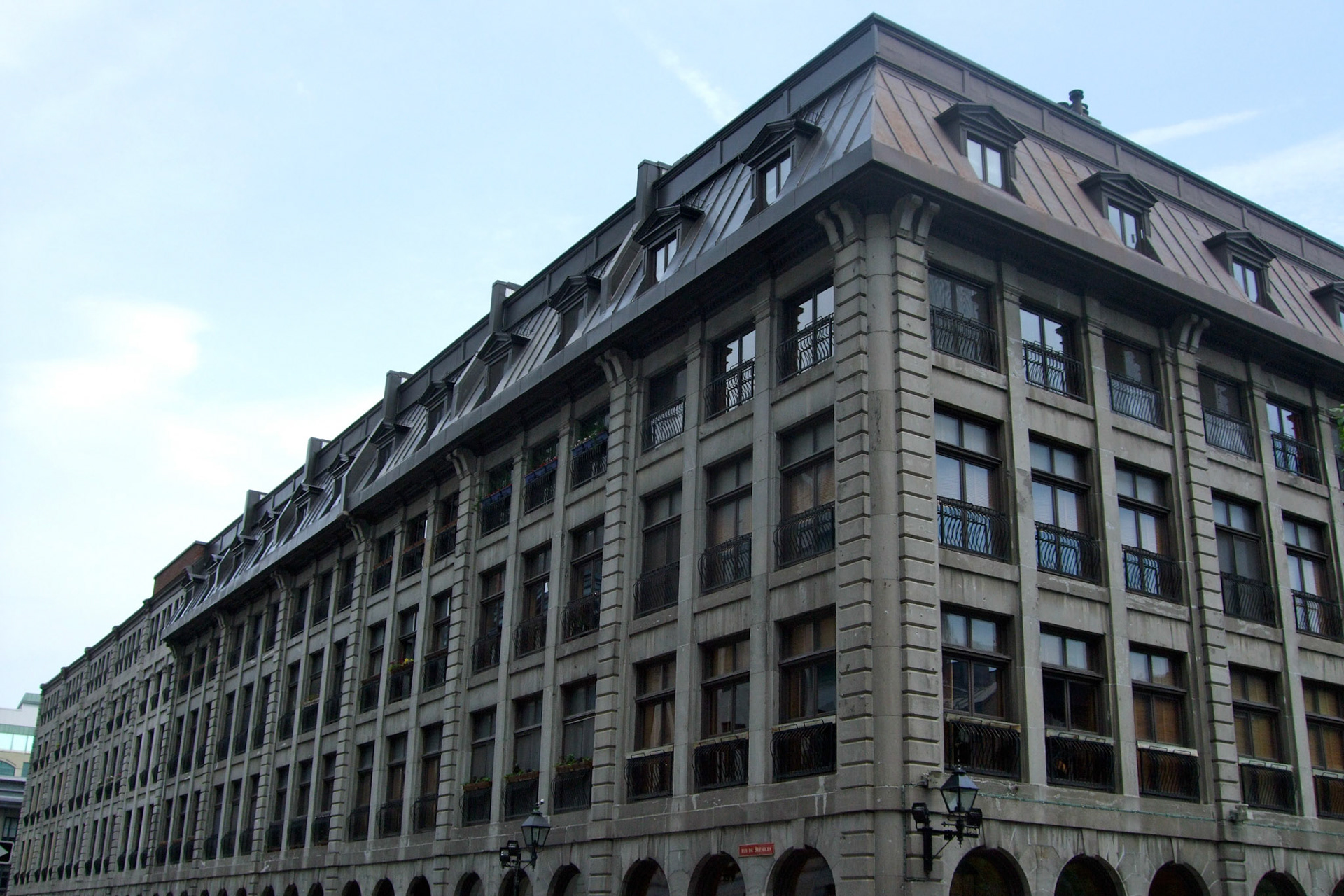 Beautiful historic buildings in Old Montreal