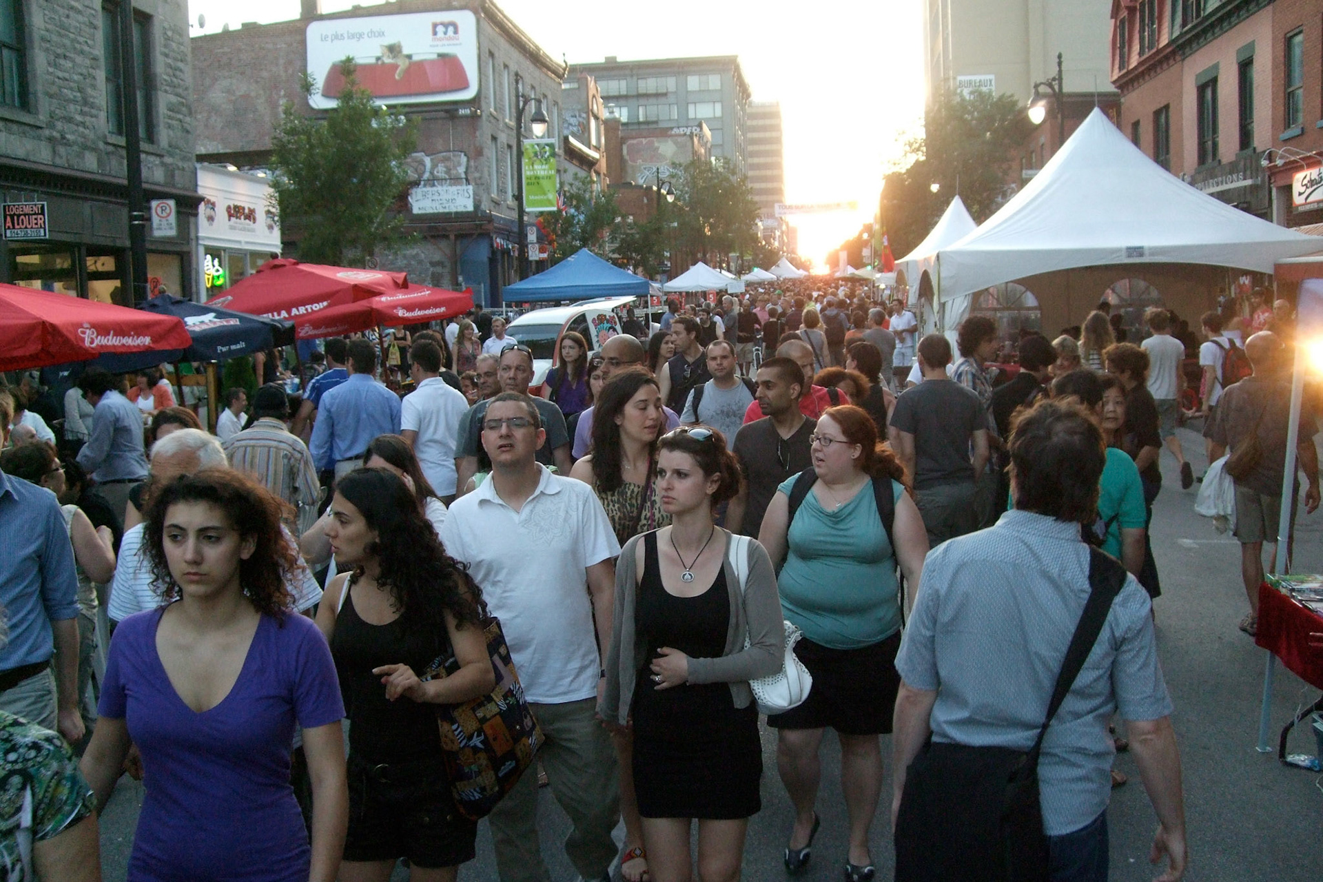 Summer in the city: Boulevard Saint Laurent (Montreal's "main street") closed for a summer festival