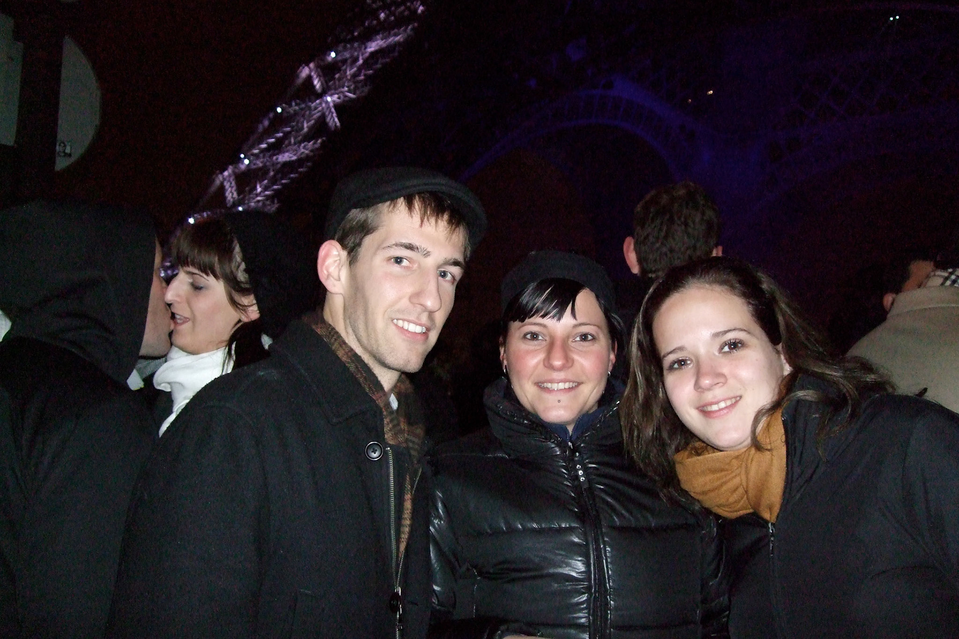 Matt, Tamara and Mara. Yep, that's the Eiffel Tower directly behind us. Great viewing spot for New Year's!