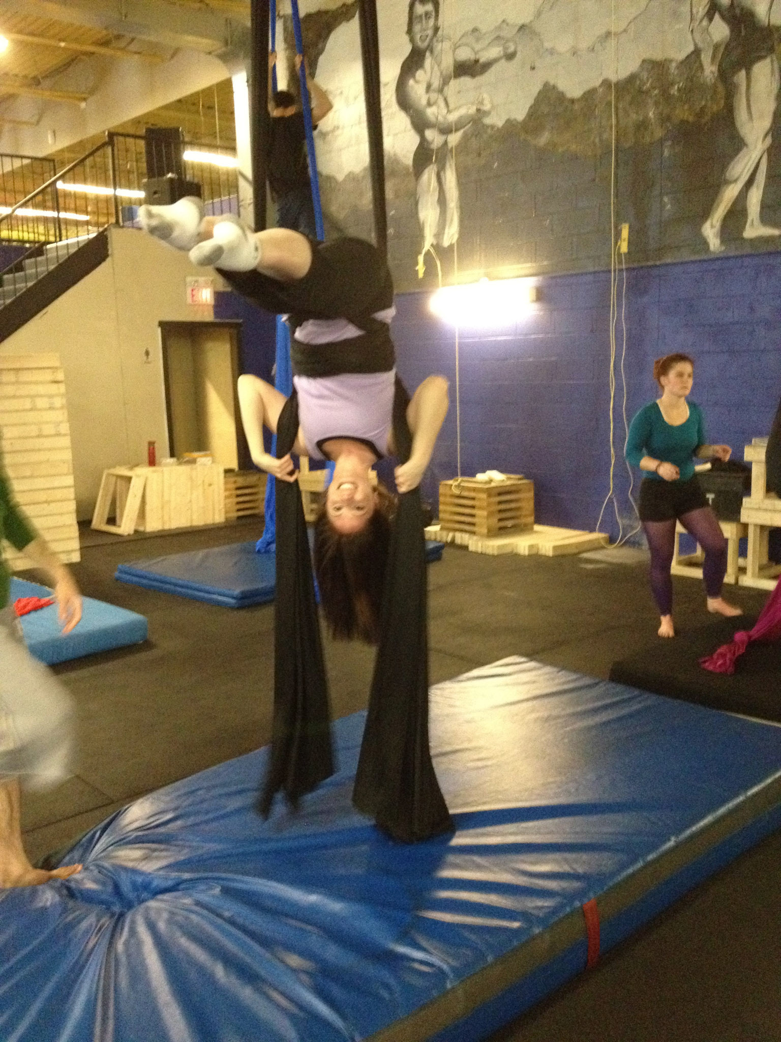 Megan doing an aerial trick