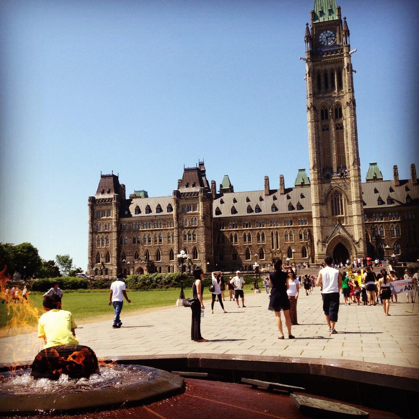 The Peace Flame and Canada's Parliment Buildings