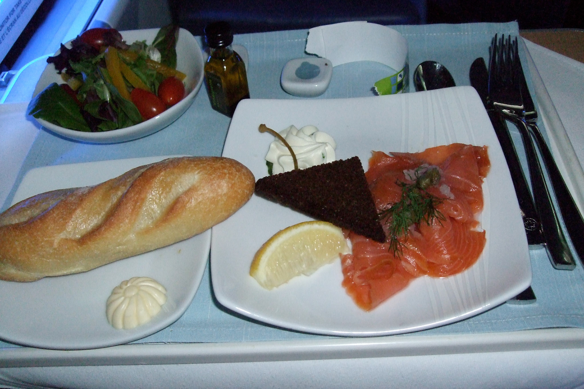The start of our first class meal