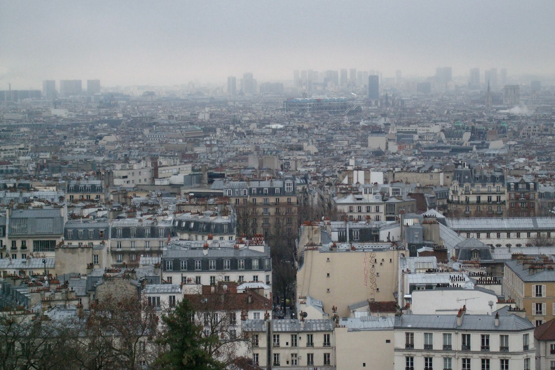 The Parisian cityscape from Sacre Coeur