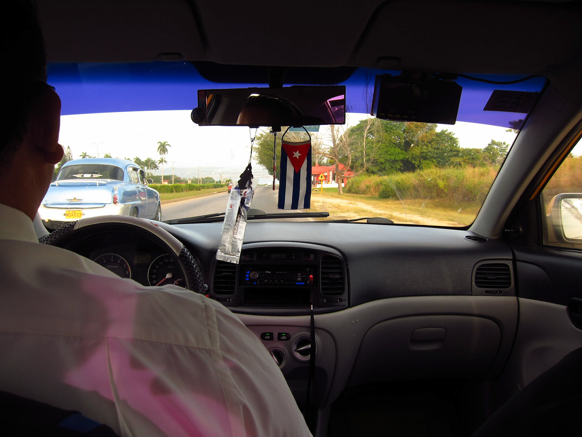 Kelly and I took a trip to Havana. Our taxi's speedometer didn't work: no idea how fast we were speeding!