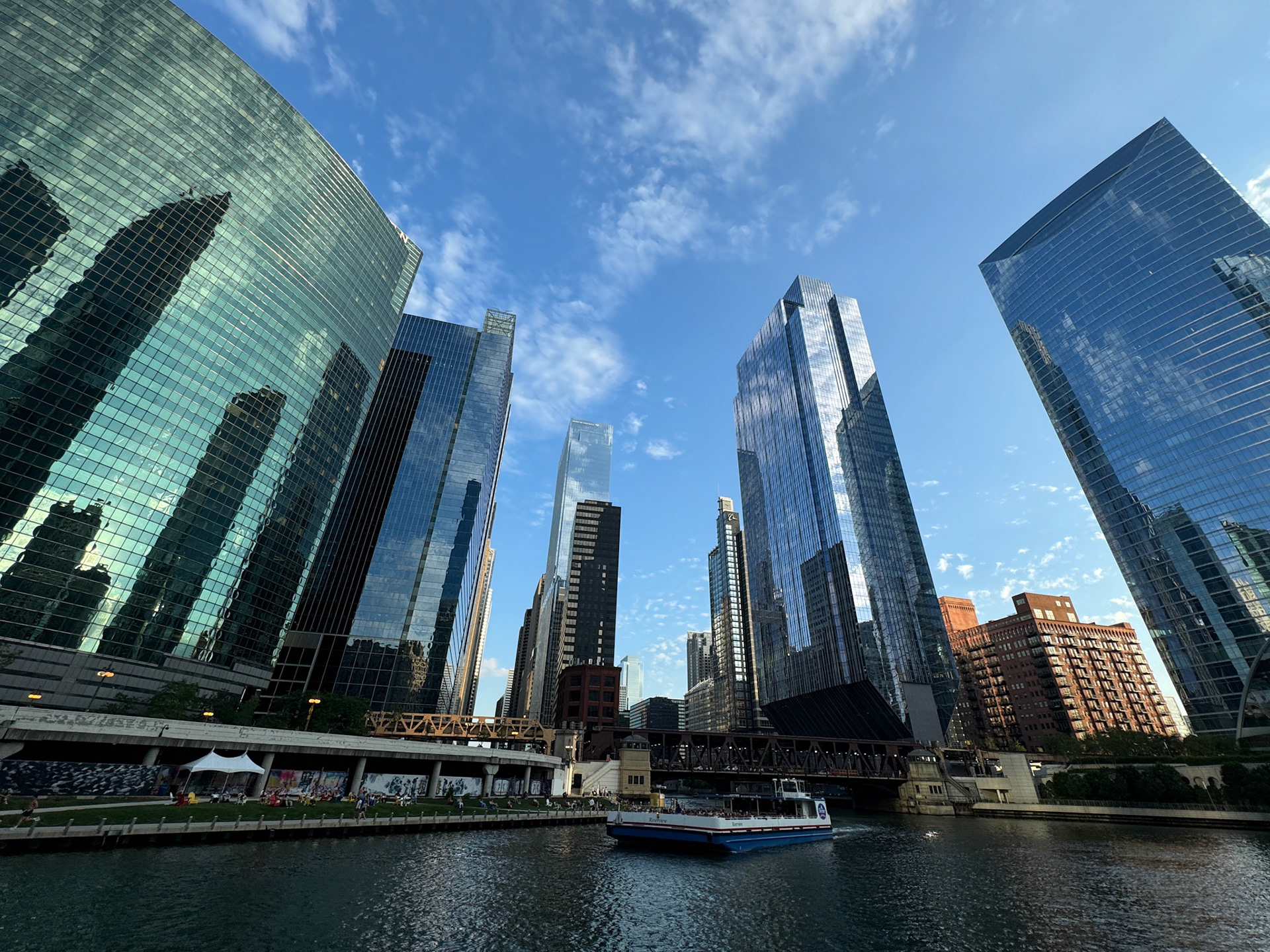 Chicago architecture as seen from the Chicago River