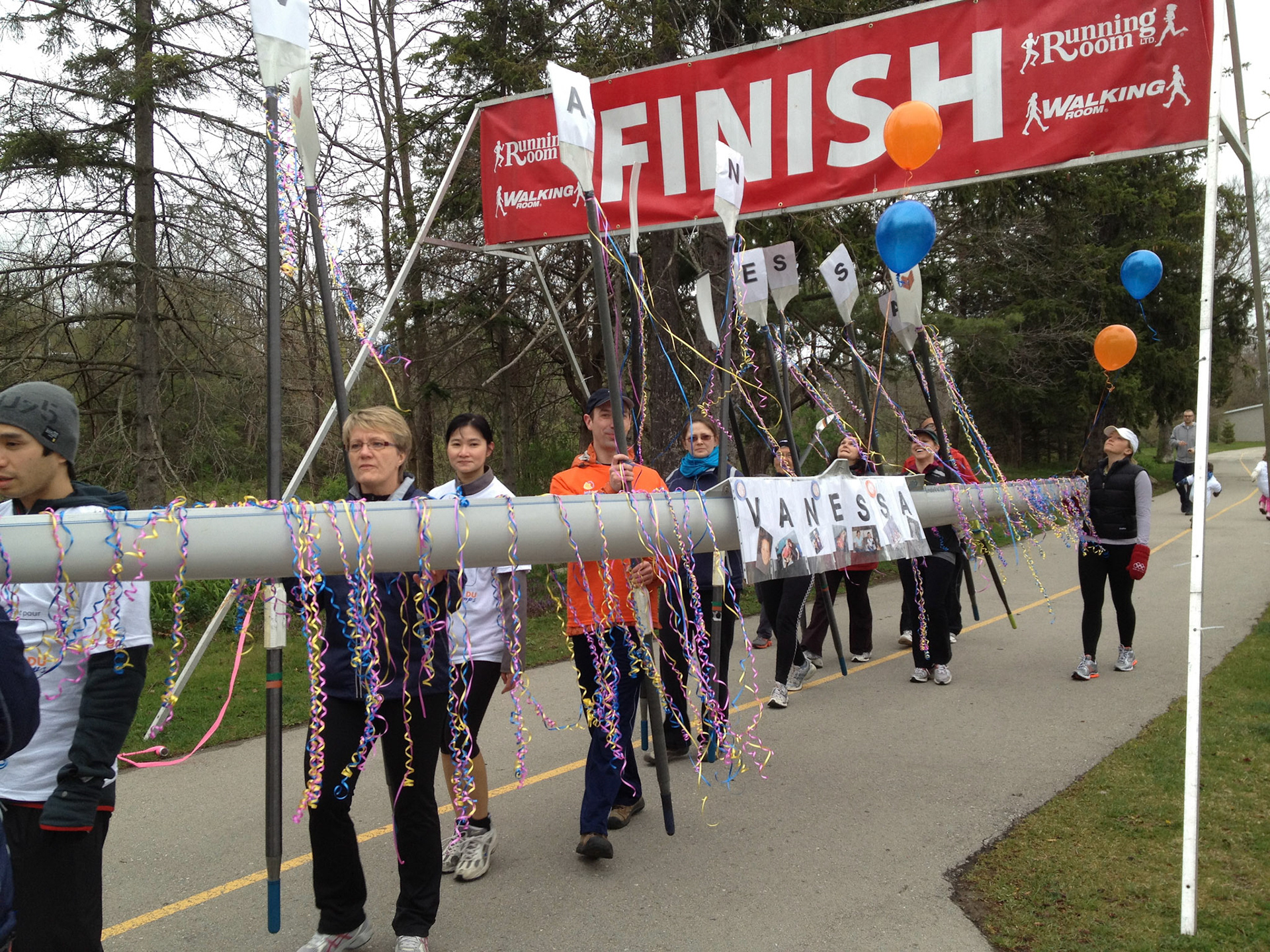 My rowing team carried our boat for 5km to honour and remember our teammate Vanessa at the Brain Tumour Foundation Spring Sprint. We raised $4300!! $147,212 raised in London by over 700 participants!
