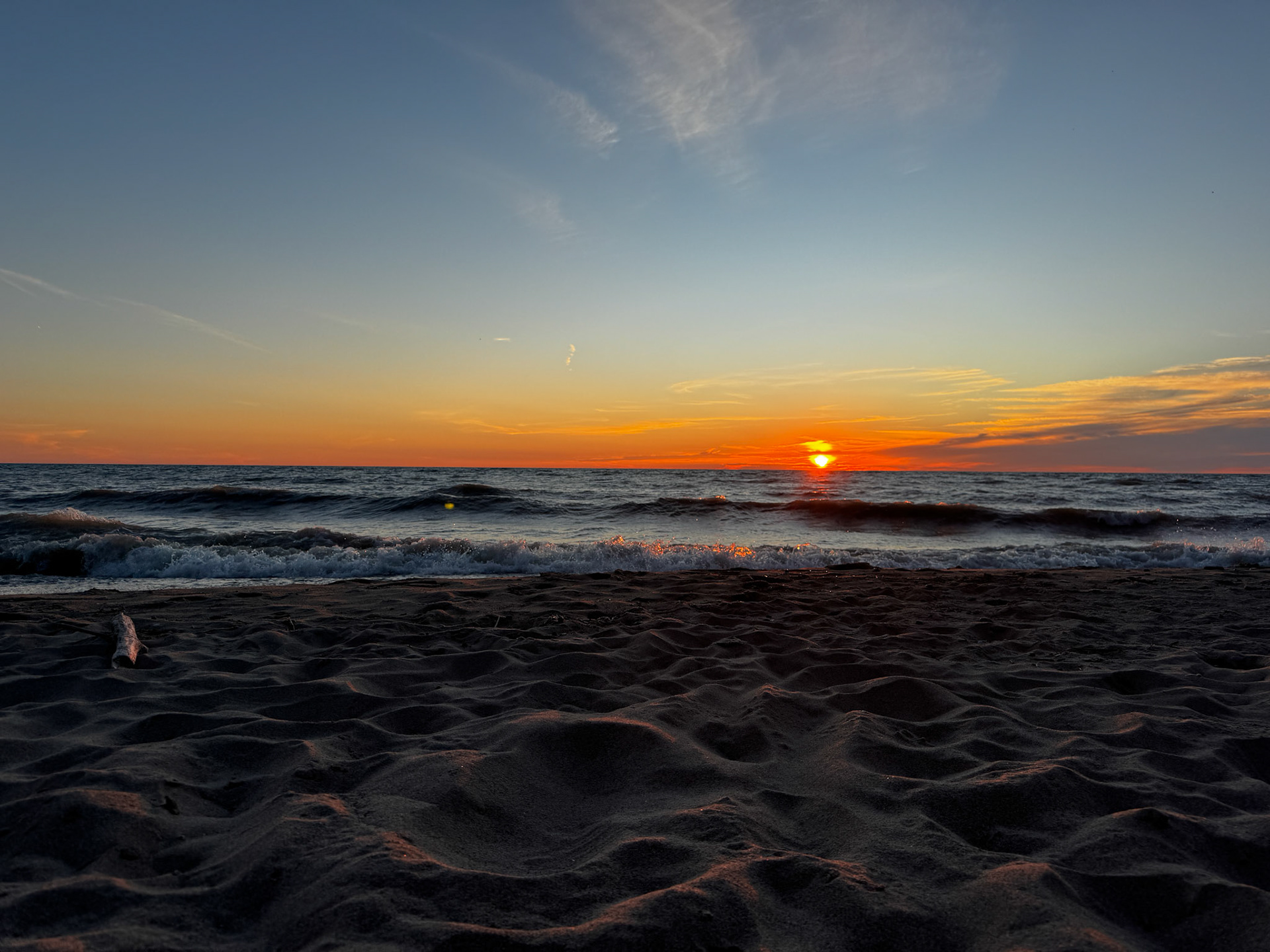 Sunset at Houston Heights Beach, Lake Huron