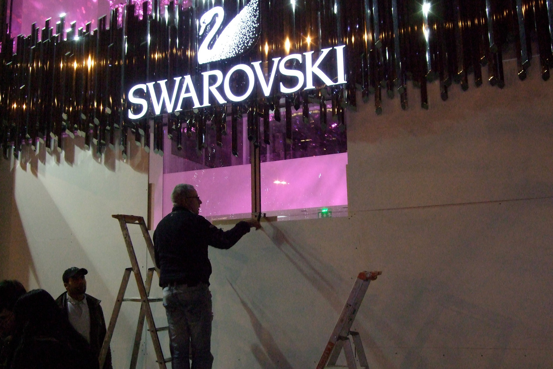 The Swarovski windows get boarded up for protection against New Year's revelry on the Champs Elysees