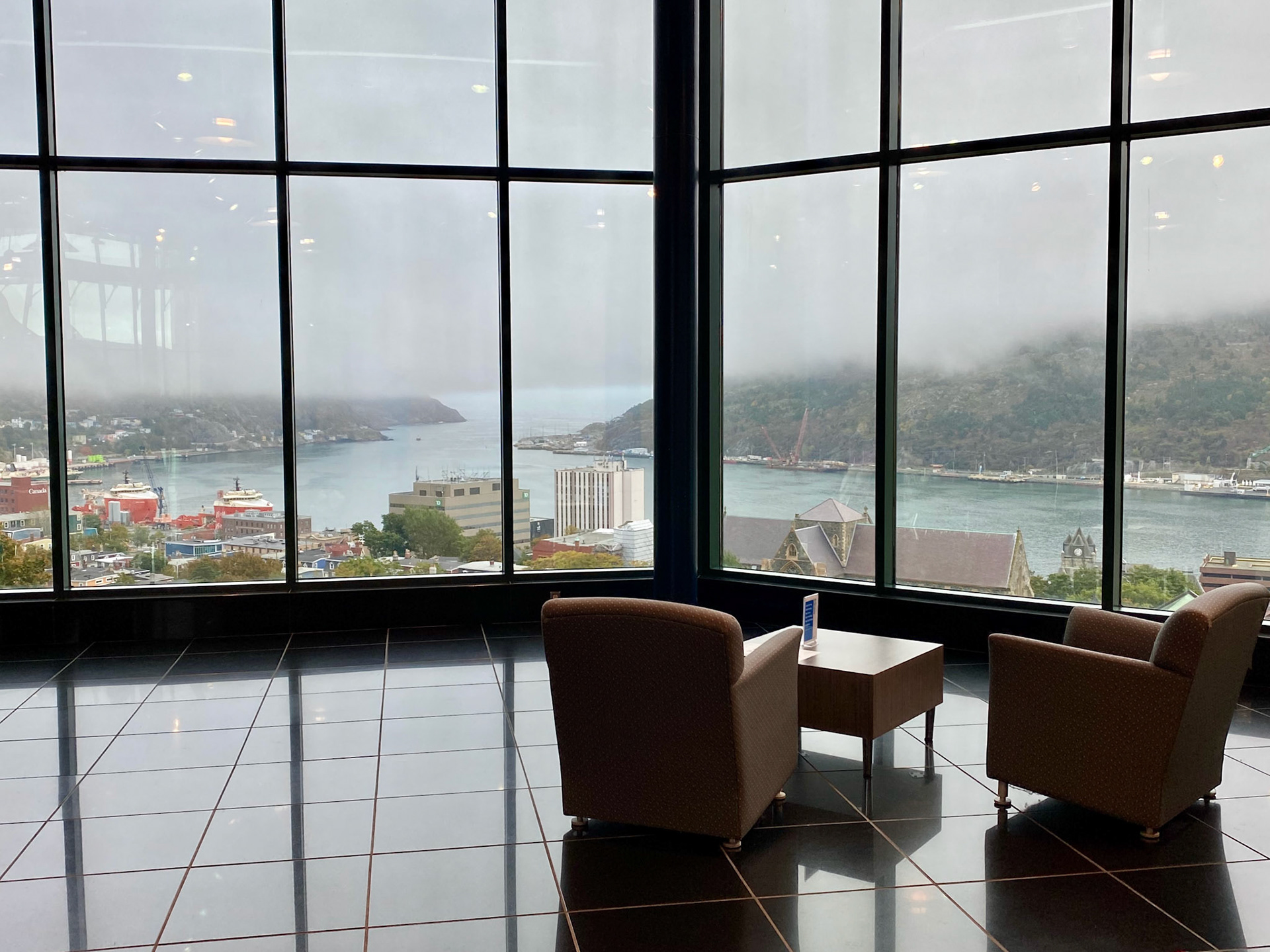 The view from The Rooms
