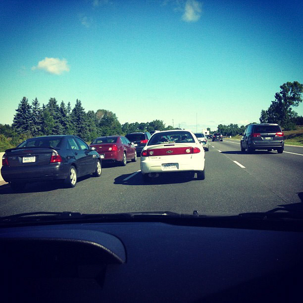 Are all these cars going to @toughmudder? #probablynot #butmaybe