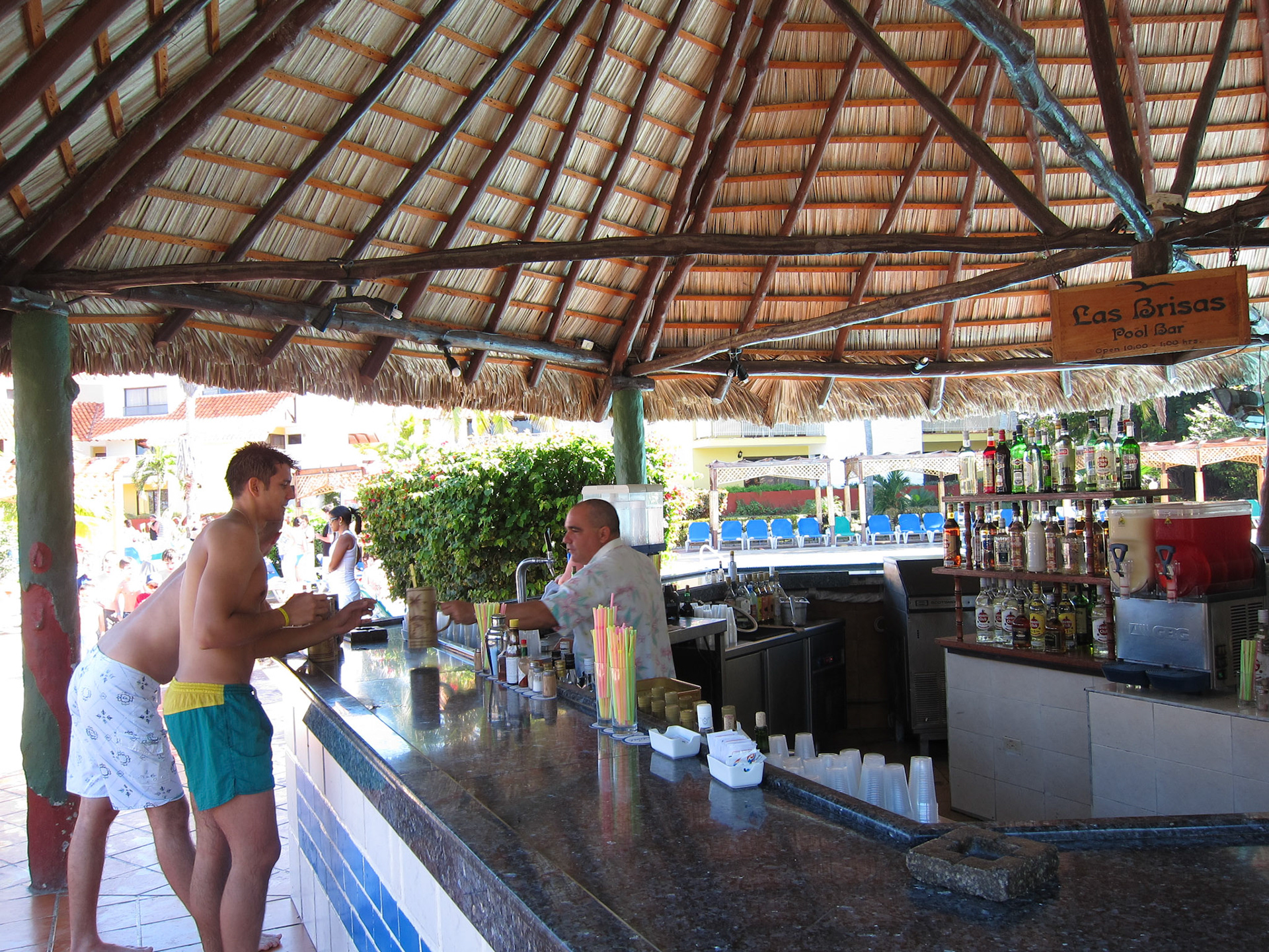 The pool bar - with some yummy eye candy!