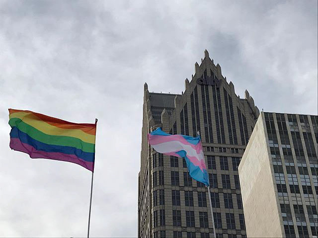 Detroit Motor City Pride! ❤️the architecture here🌈