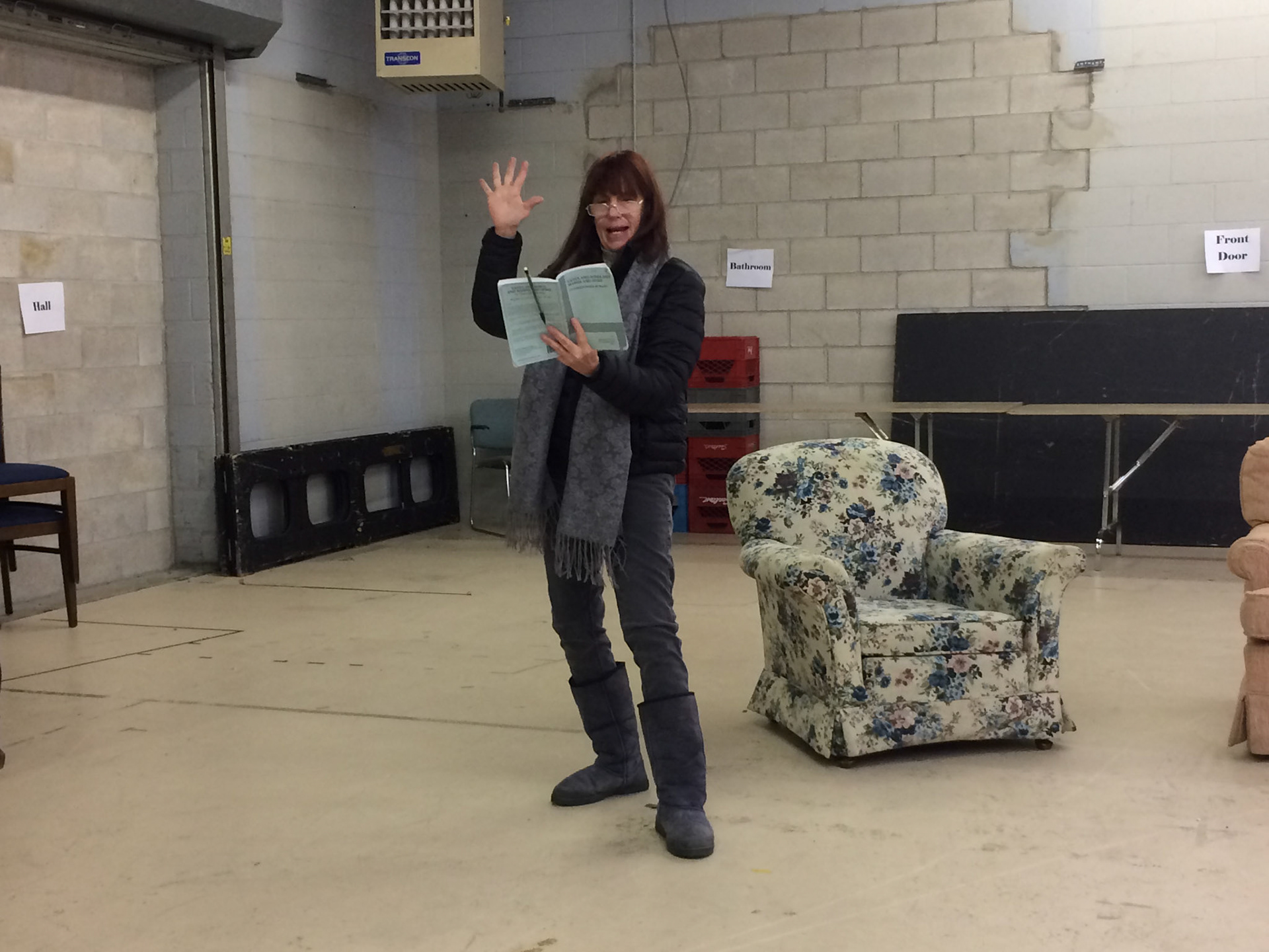 Rehearsals behind the scenes for "Vanya and Sonia and Masha and Spike" by Christopher Durang