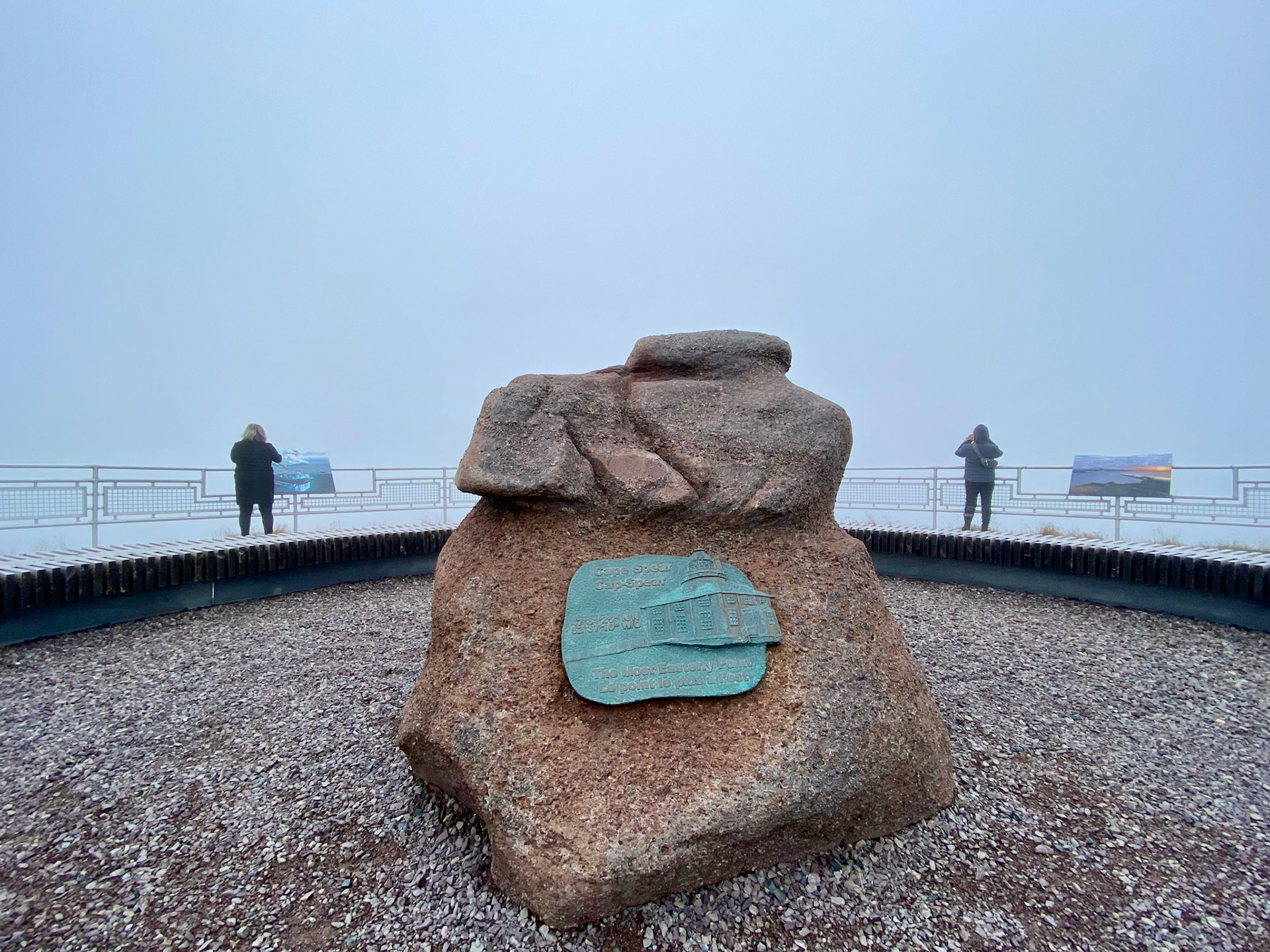 Cape Spear, the most easterly point in North America, was so captivating in the dense fog. The sound of power of the roaring Atlantic was pierced every minute by the spooky fog horn.
