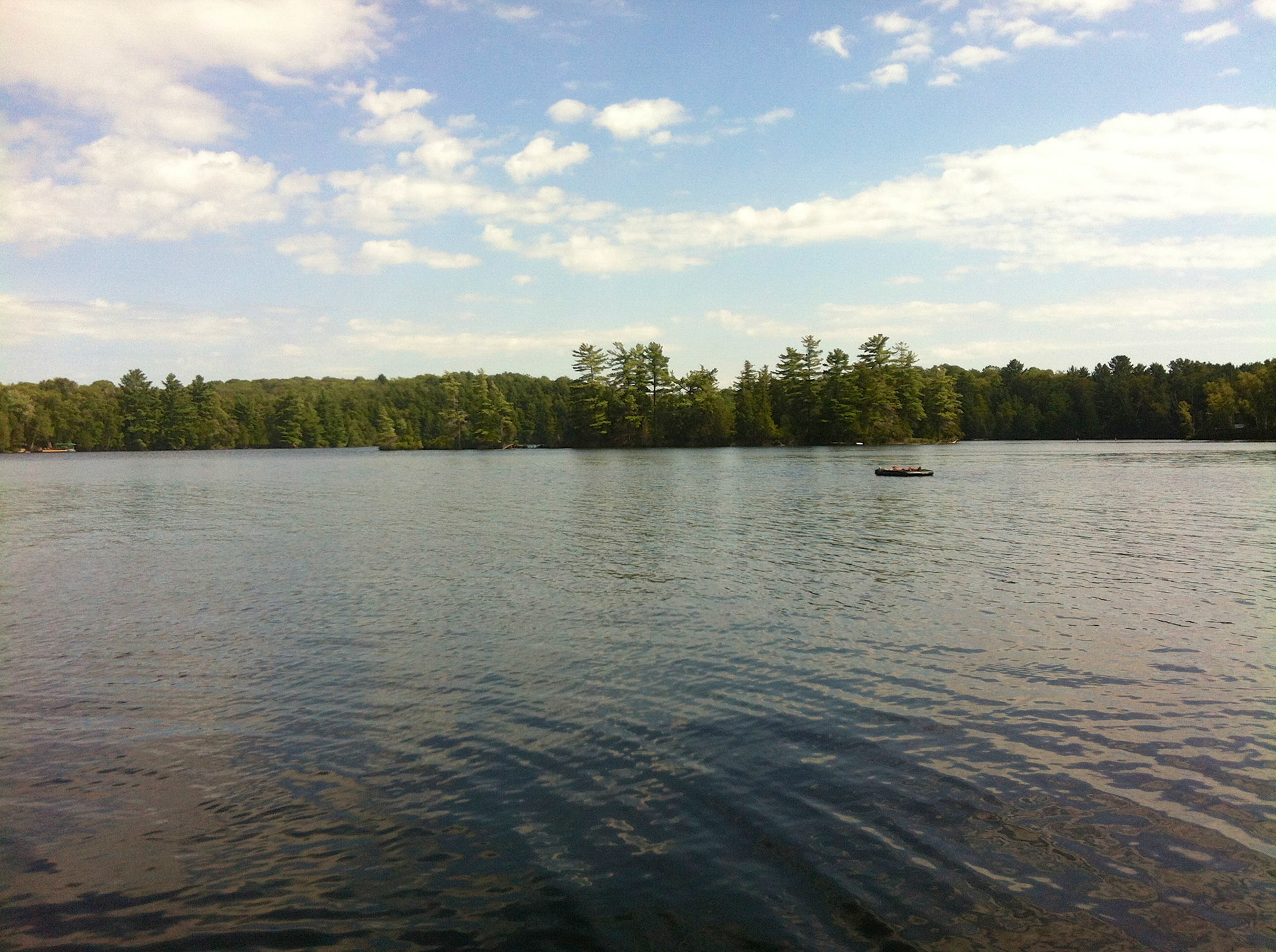 Ted floated out pretty far on the air mattress. Bye Ted.