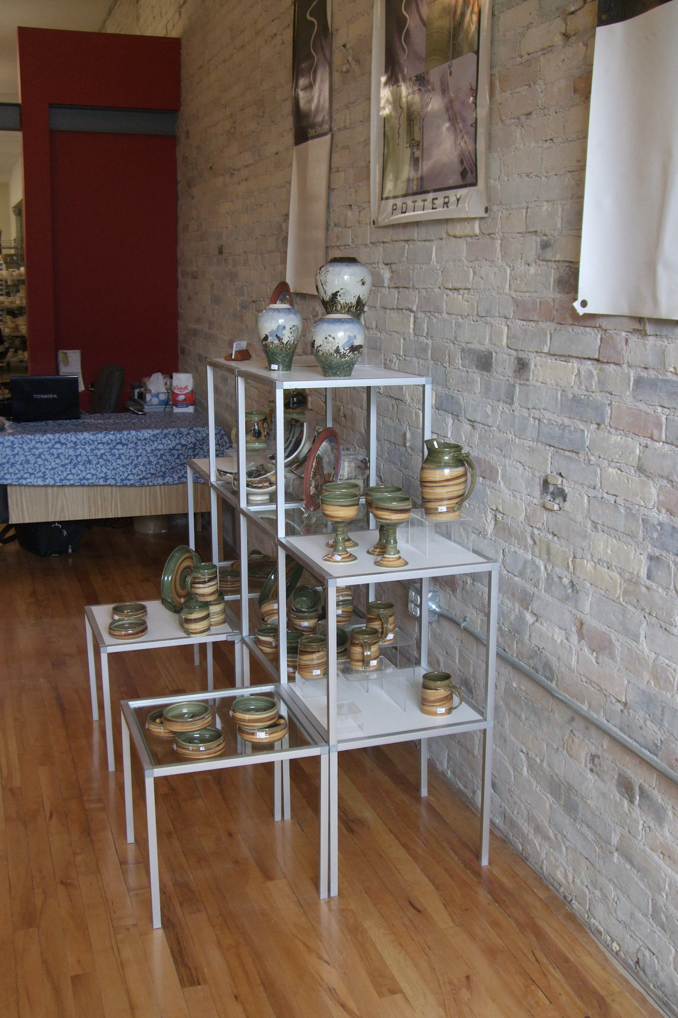 Clay artwork on display at the London Clay Art Centre