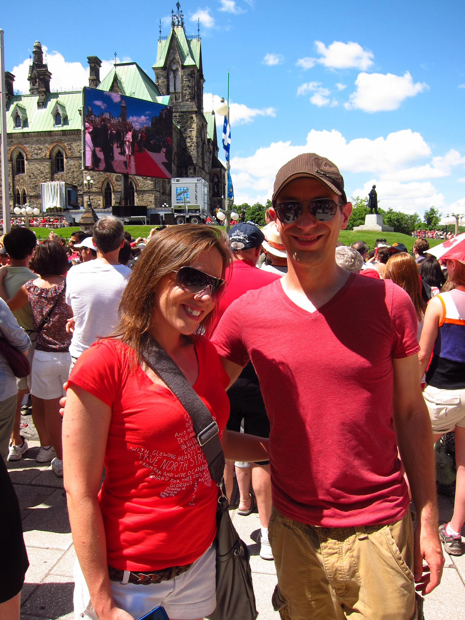 Kelly and I showing our Canadian pride
