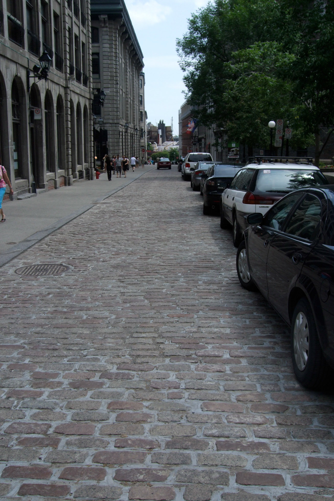 Many of the streets in Old Montreal are cobblestoned