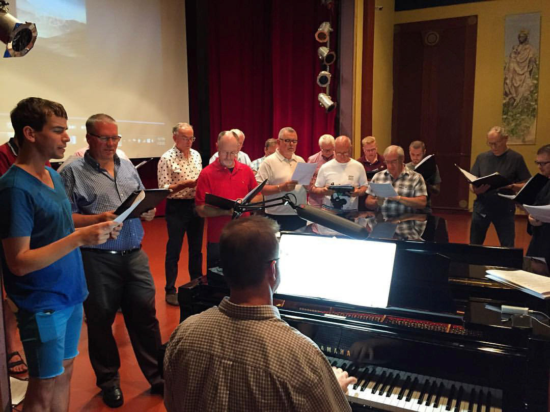 Rejoice! Pride Men's Chorus London is back from summer break! Rehearsing the songs of @thatcatmatt Matt Alber: we are a part of his concert Sept. 30! Can't wait!