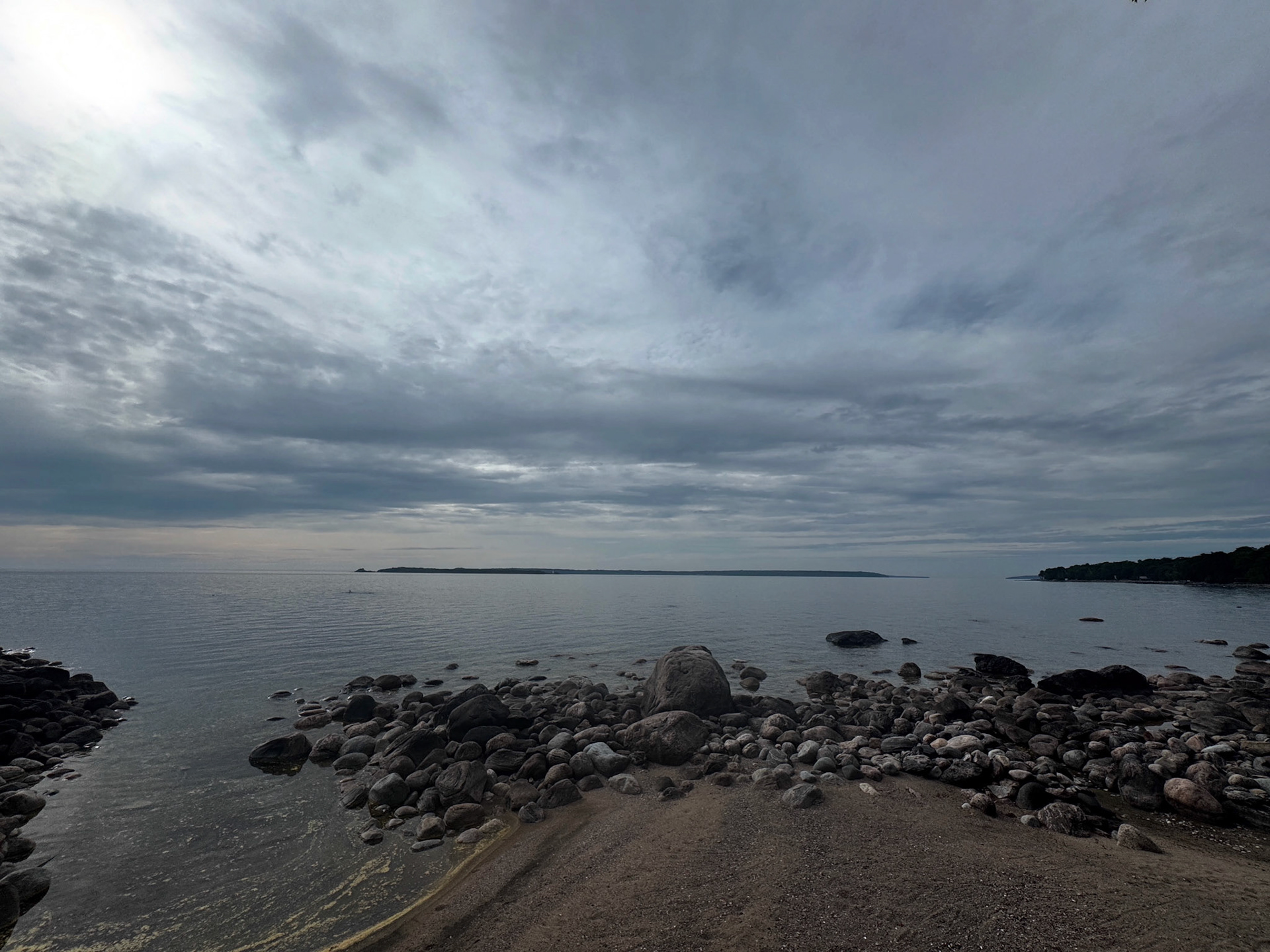 Stop at Tiny Township on first night of trip, Nottawasaga Bay