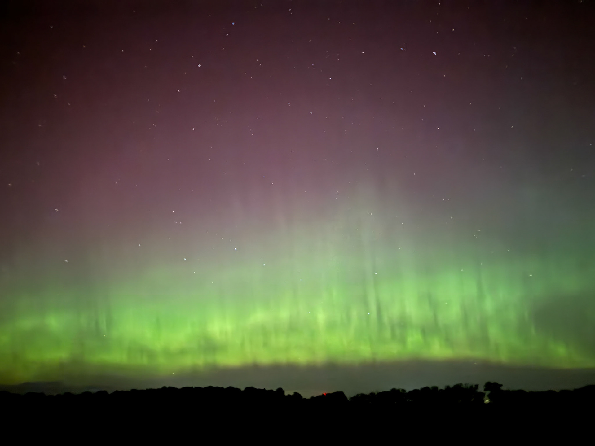 Northern Lights -  1:31-2:02am August 12, 2024 - Eight Mile Road and Adelaide Street, north of London, Ontario