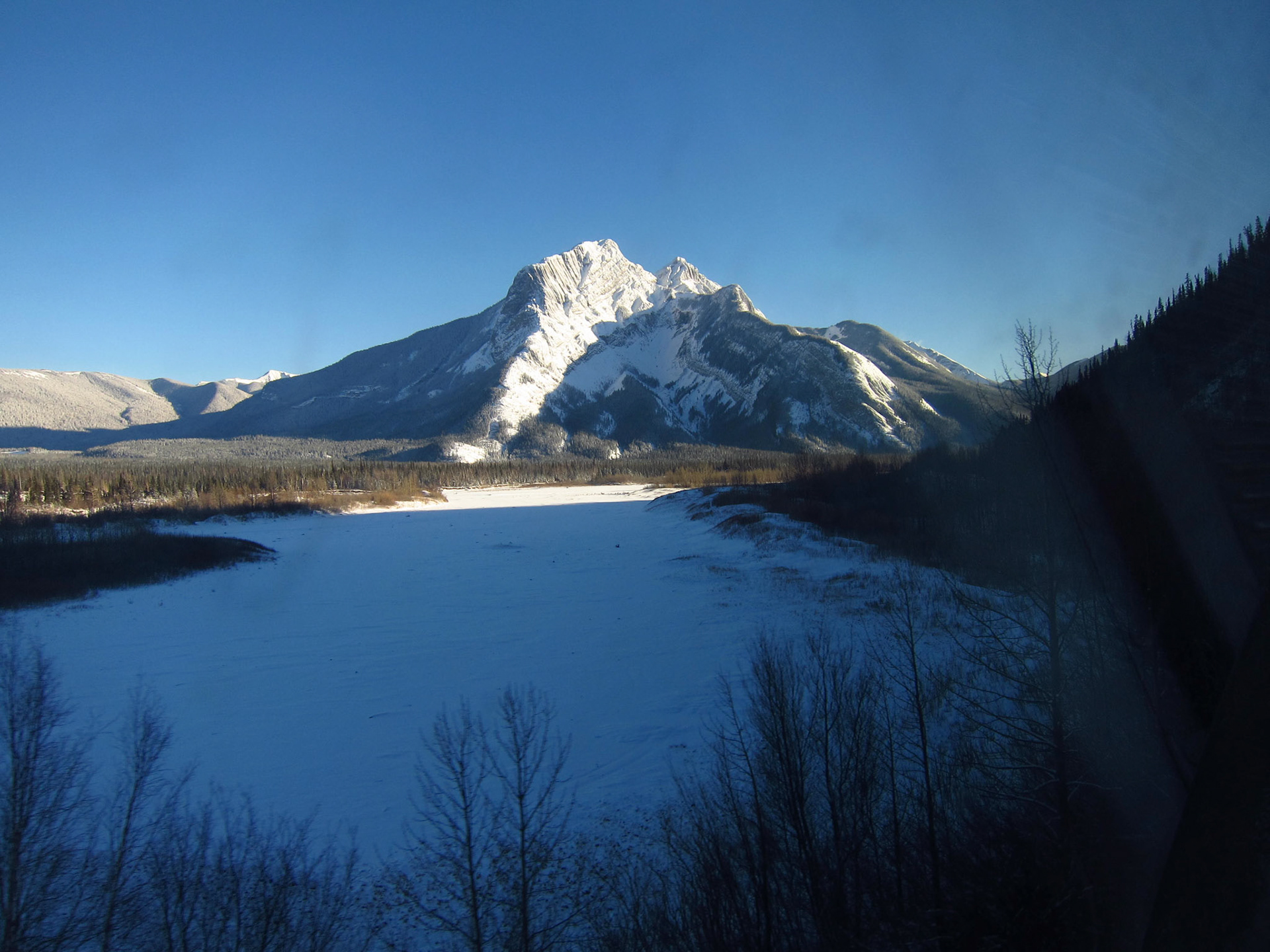 Passing through the Rocky Mountains