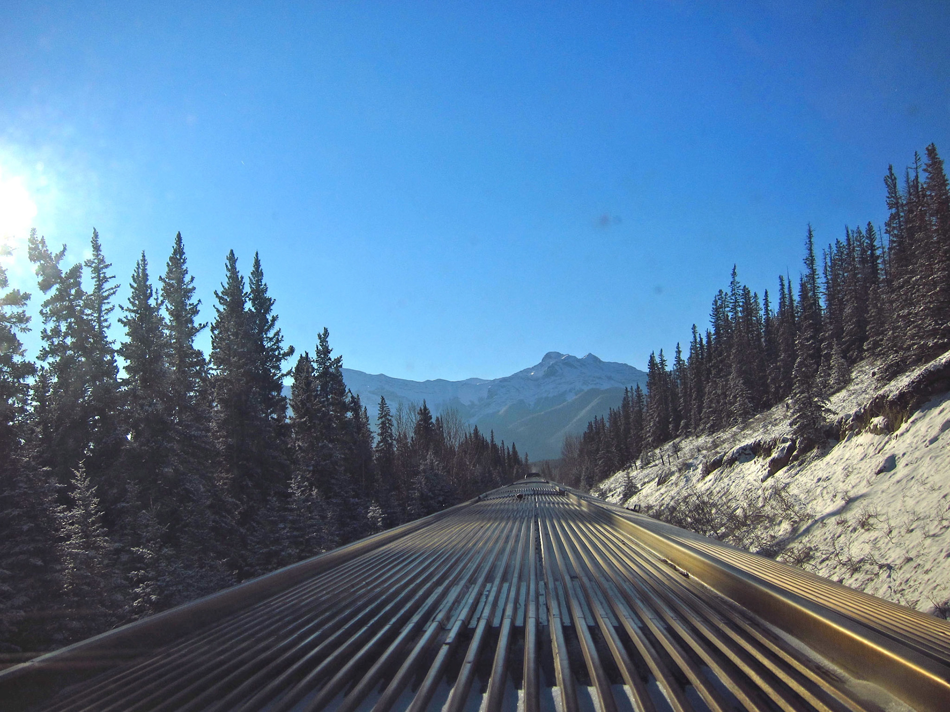 The journey on The Canadian continues: excitement builds as we enter the Rockies in Alberta