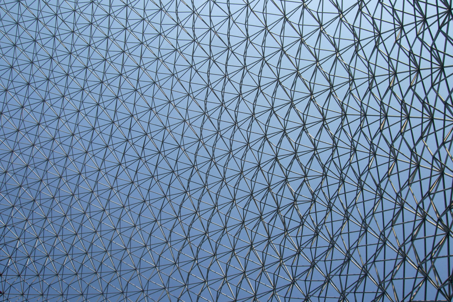 Detail of the geodesic dome structure of the Montreal Biosphere