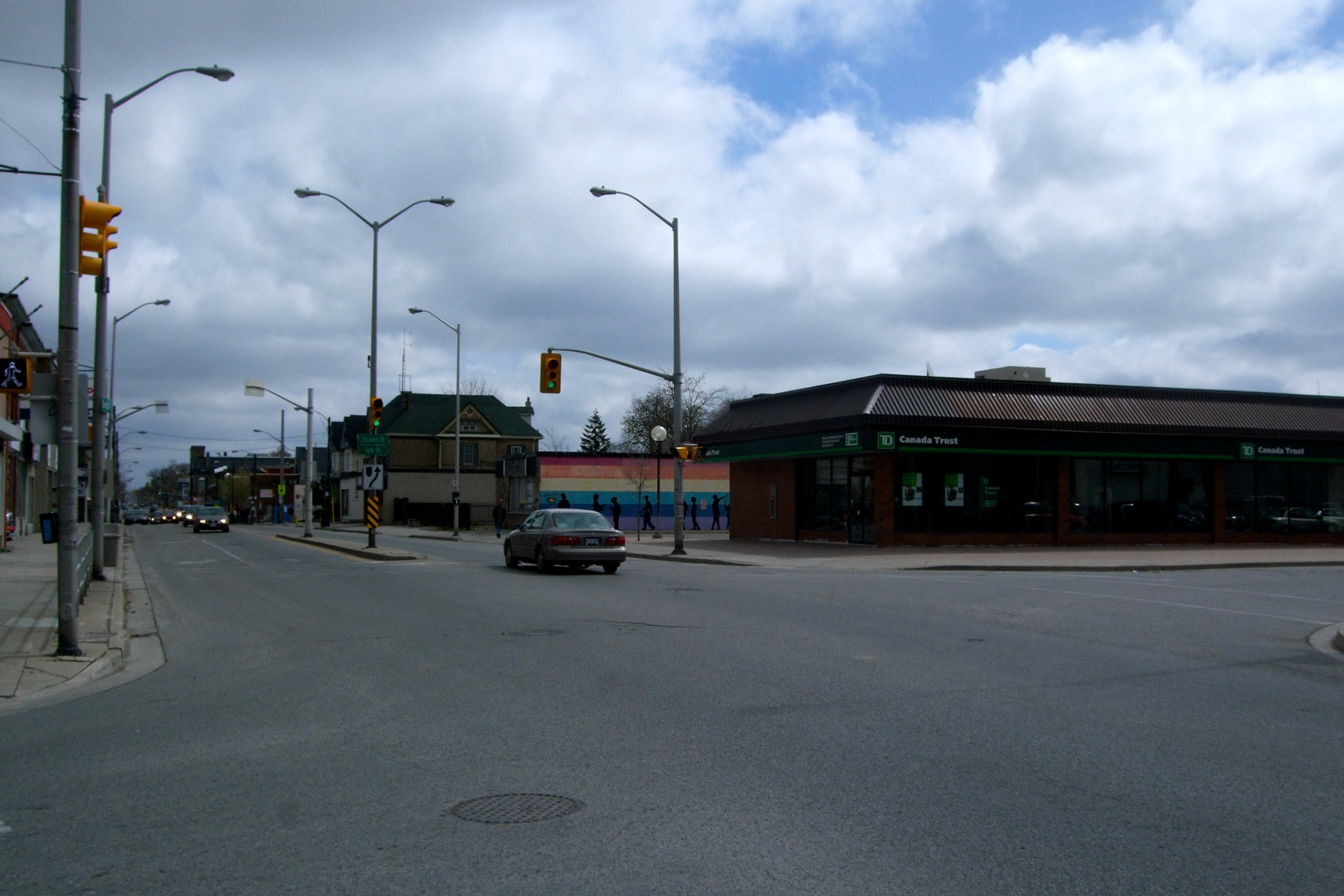 Looking east down Dundas Street through Old East London