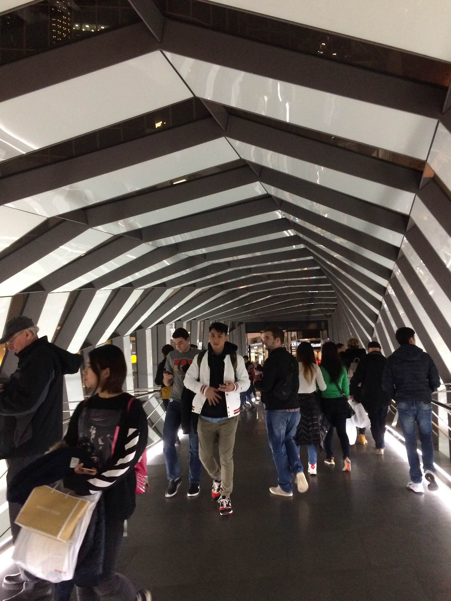 I adore the new pedestrian bridge connecting Hudson's Bay and Eaton Centre