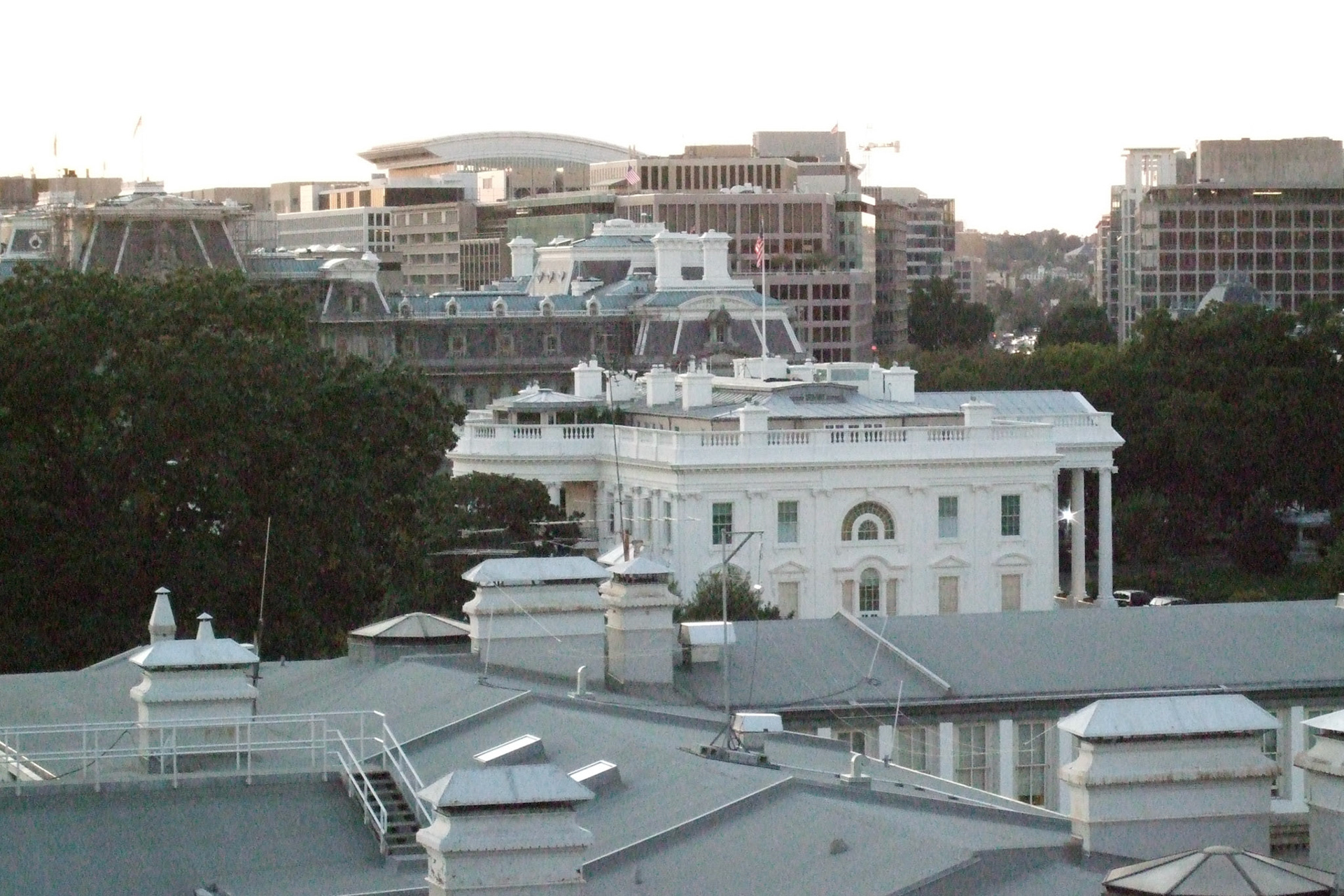 The W Hotel rooftop bar is right beside the White House. They were probably spying right back at me.