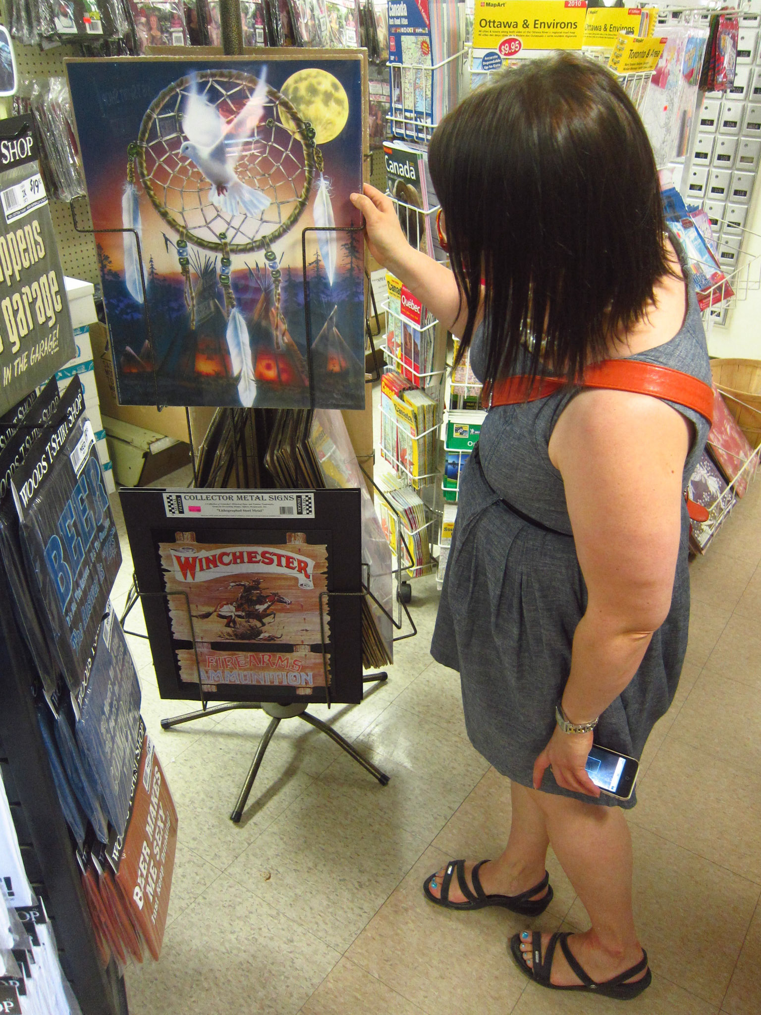 Erin is mystified by the mystical items at Kaladar General Store