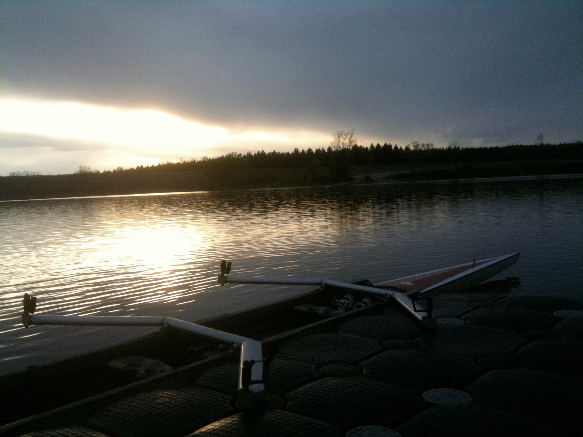 My first row on the water for 2010. Pure bliss