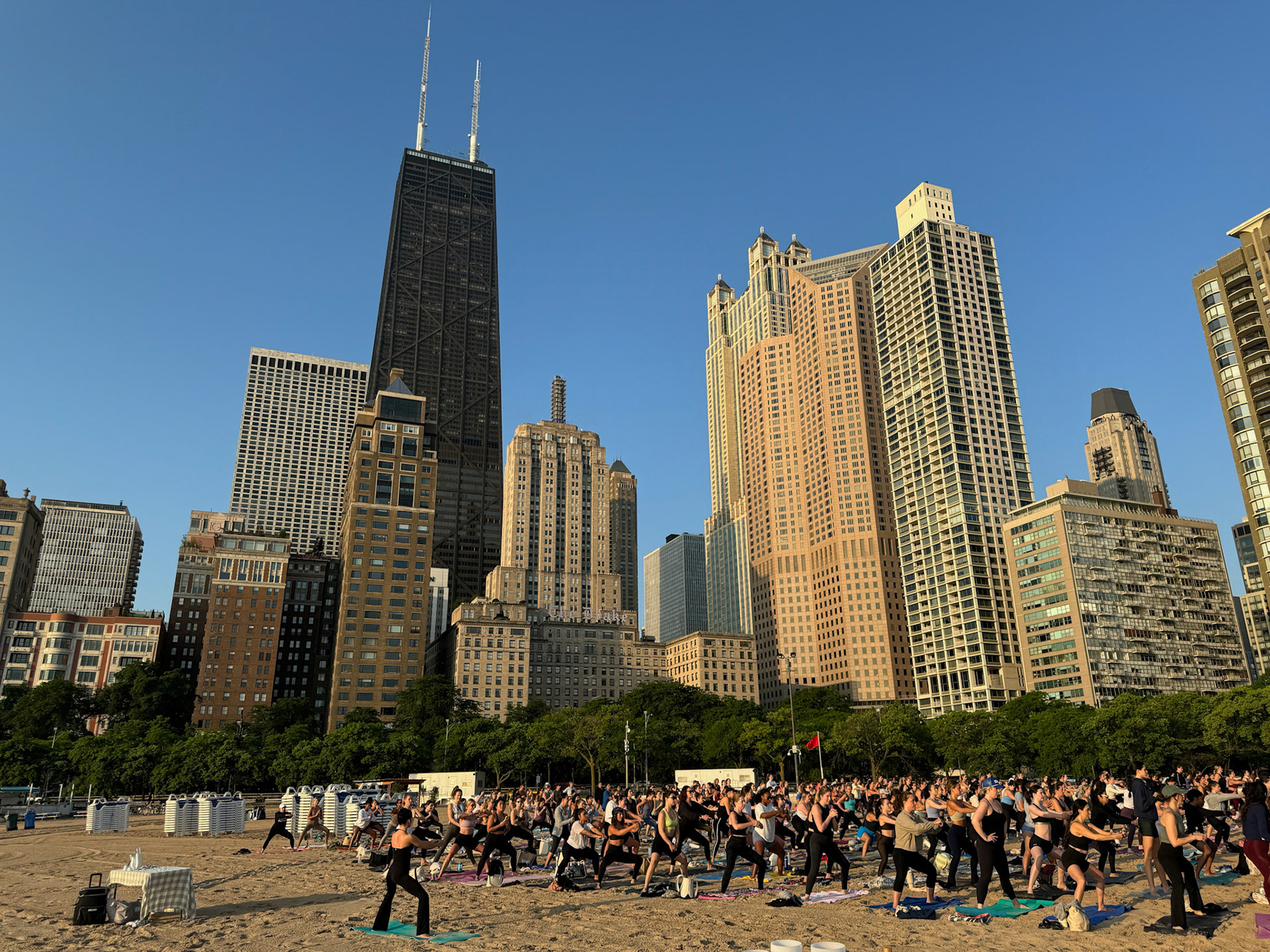 Sunrise lakefront yoga - what a beautiful way to greet the day