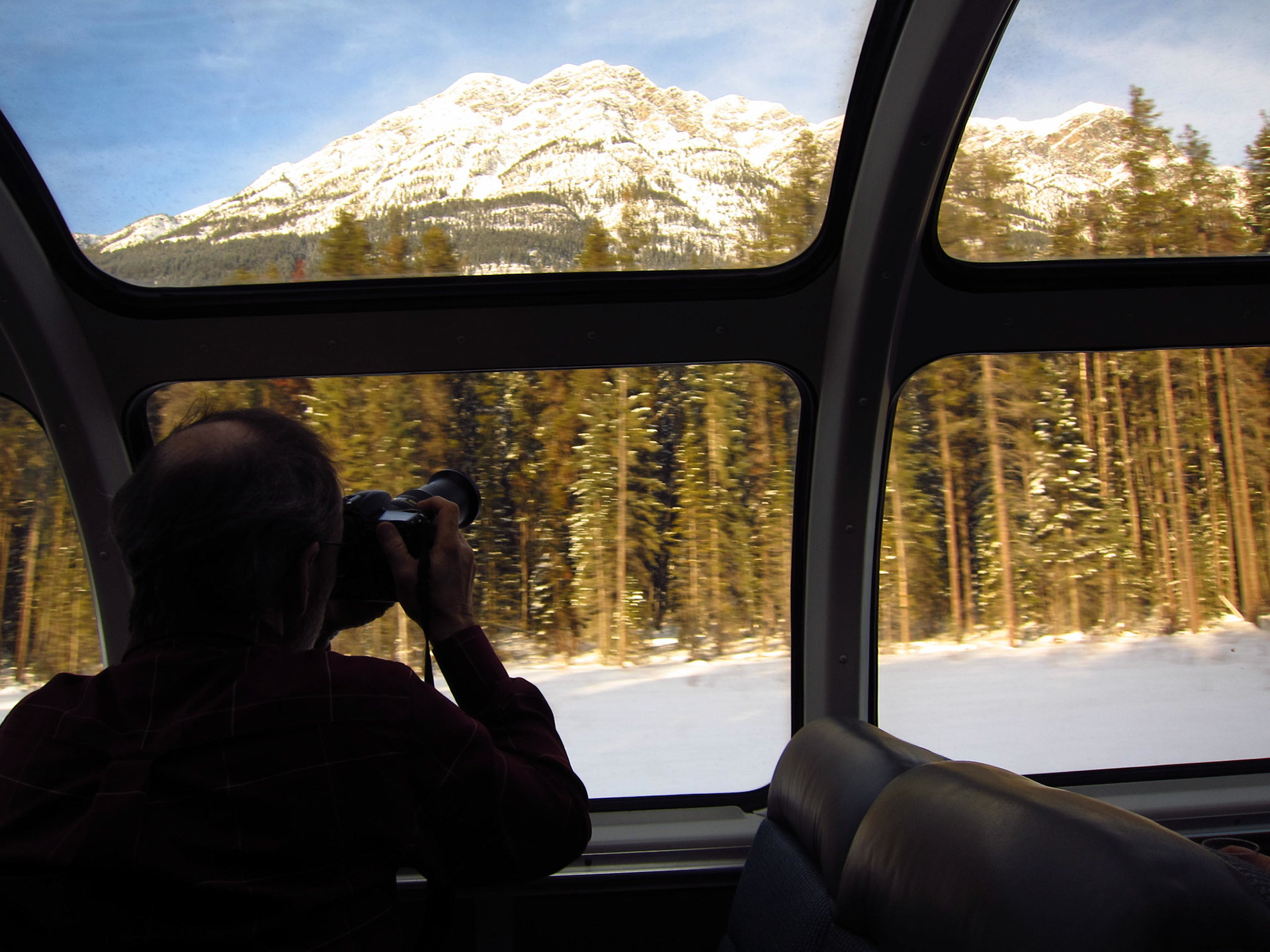 Breathtaking screnery and a perfect spot to photograph it from the dome car
