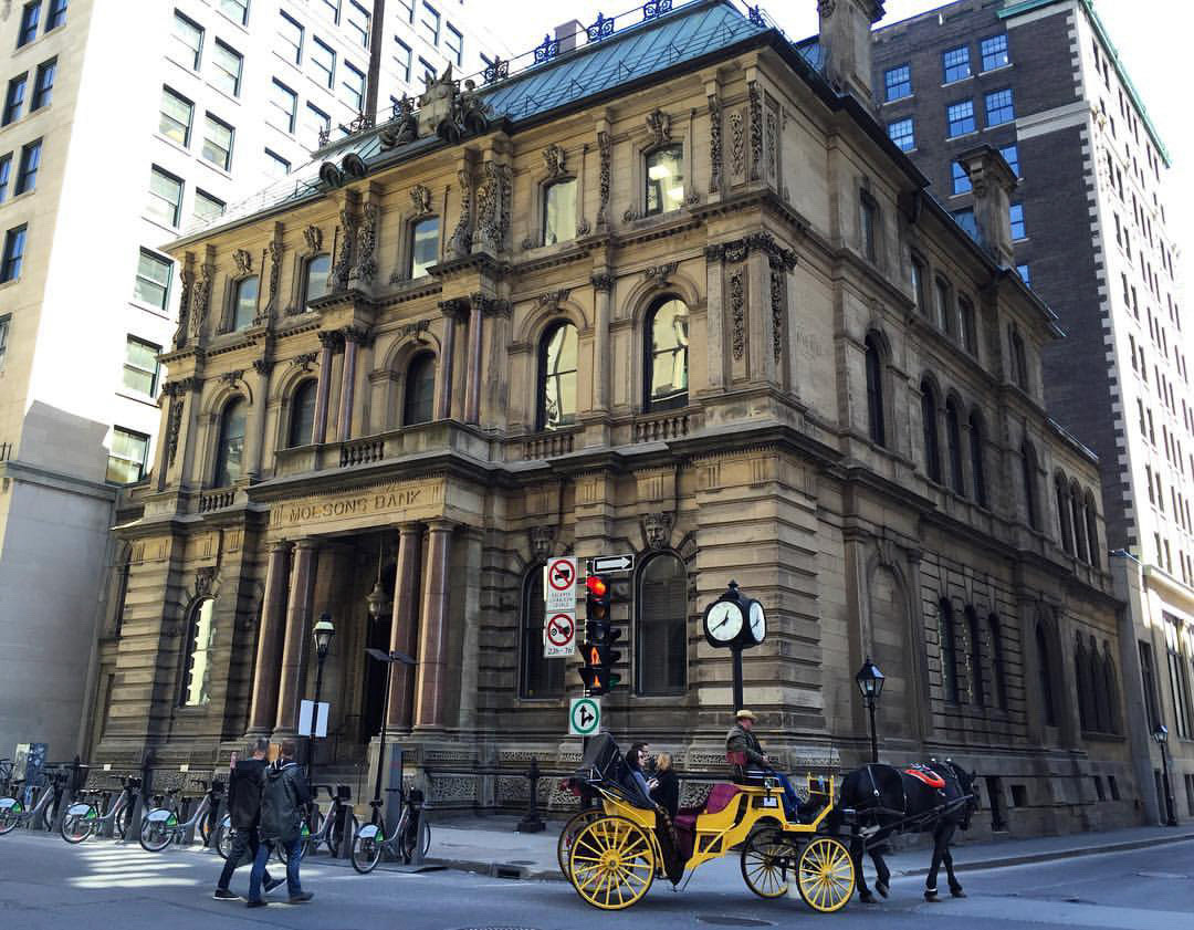 The beautiful architecture of Old Montreal