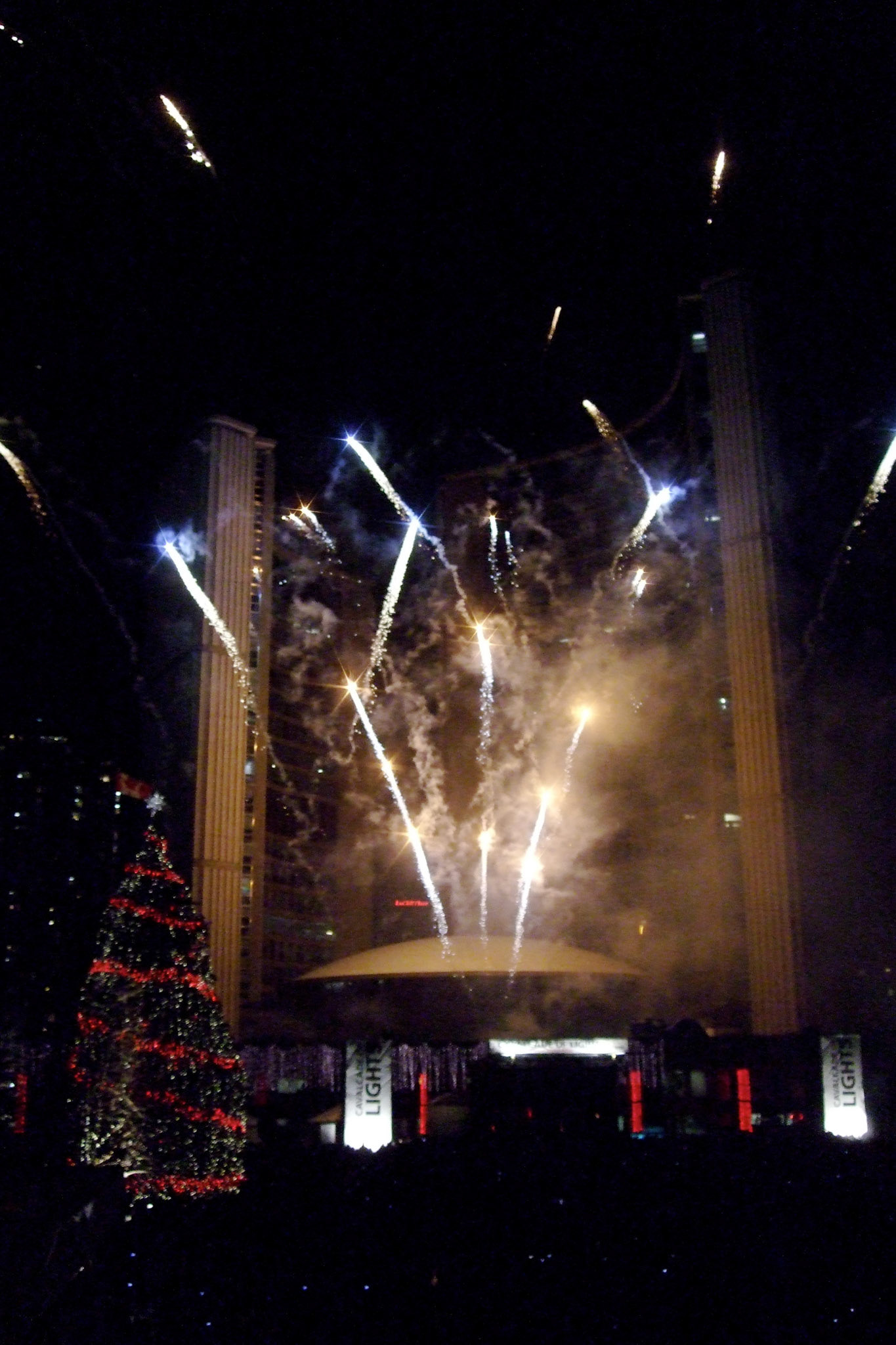 Fireworks at Toronto City Hall