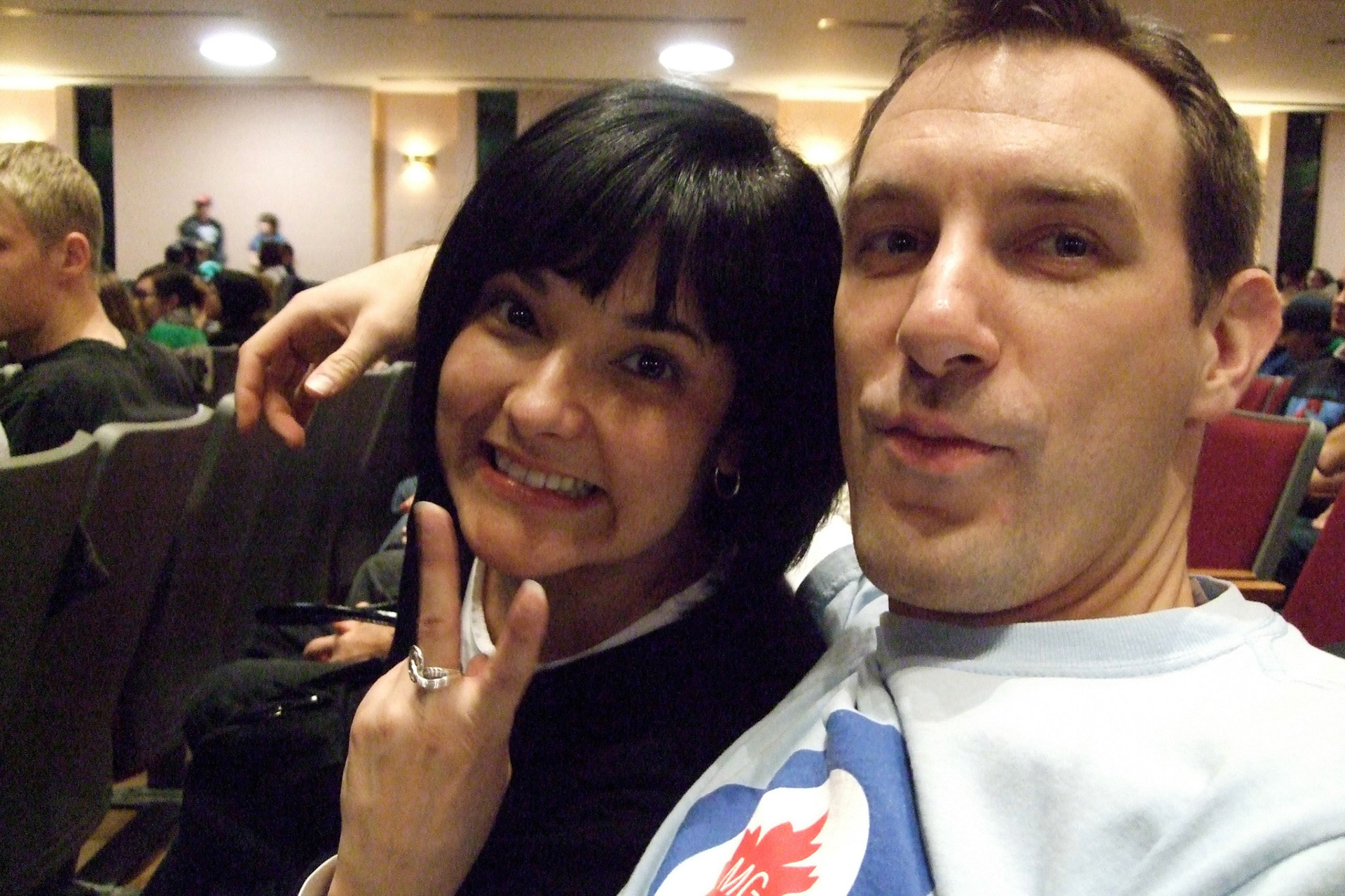 Jodi and I eagerly awaiting Matt Good at Centenial Hall